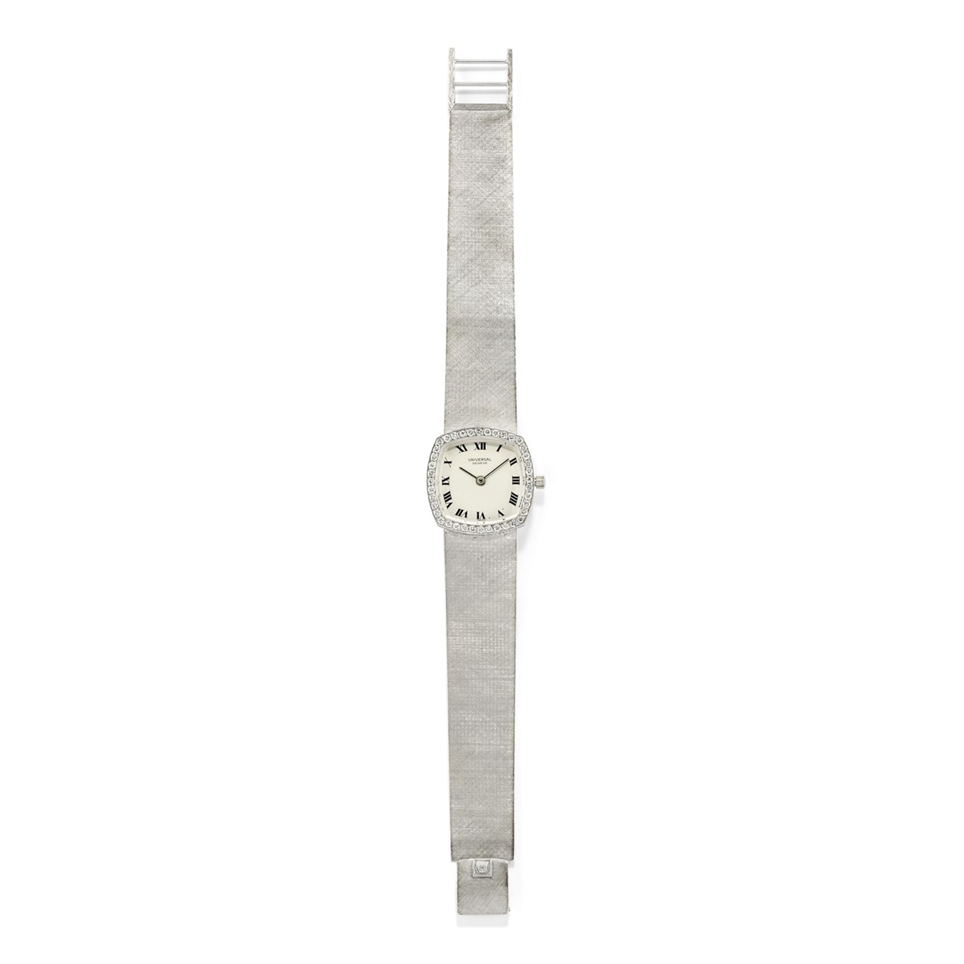 Universal - A 18K white gold lady's wristwatch, Universal - A 18K white gold lady's [...]