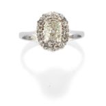A 18K white gold and diamond ring - A 18K white gold and diamond ring - old cut [...]