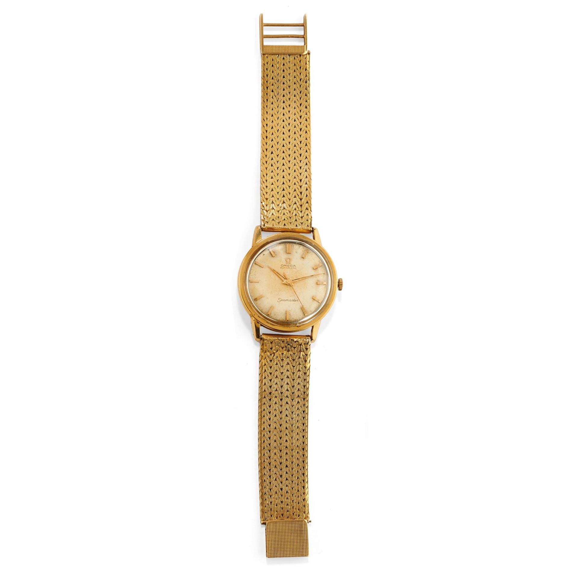 Omega - A 18K yellow gold wristwatch, Omega Seamaster - A 18K yellow gold wristwatch, [...]