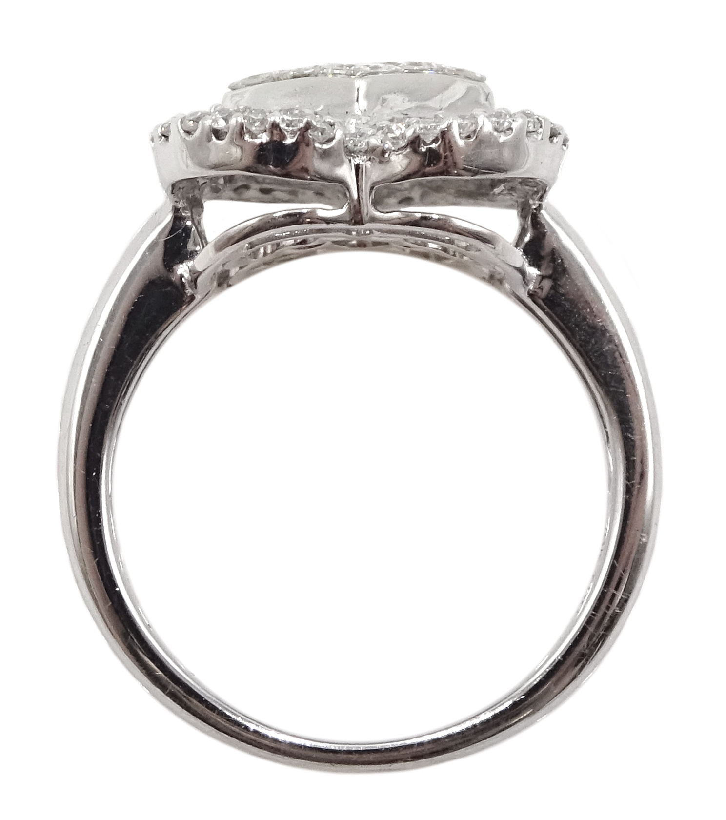 18ct white gold and diamond cluster ring, diamond total weight approx 1.25 carat - Image 5 of 6