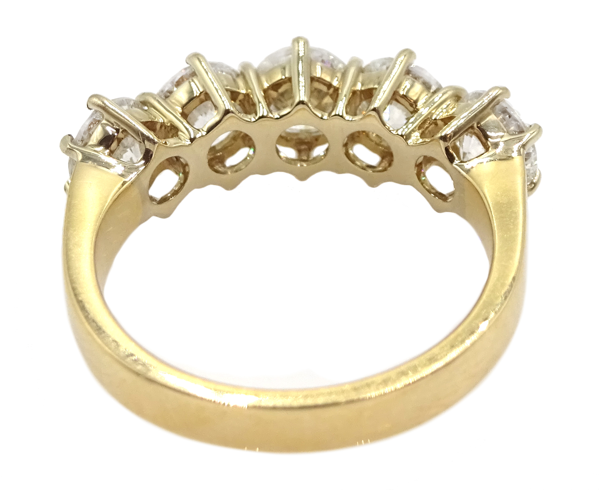 18ct gold and five stone diamond ring, diamond total weight approx 2.60 carat - Image 5 of 6