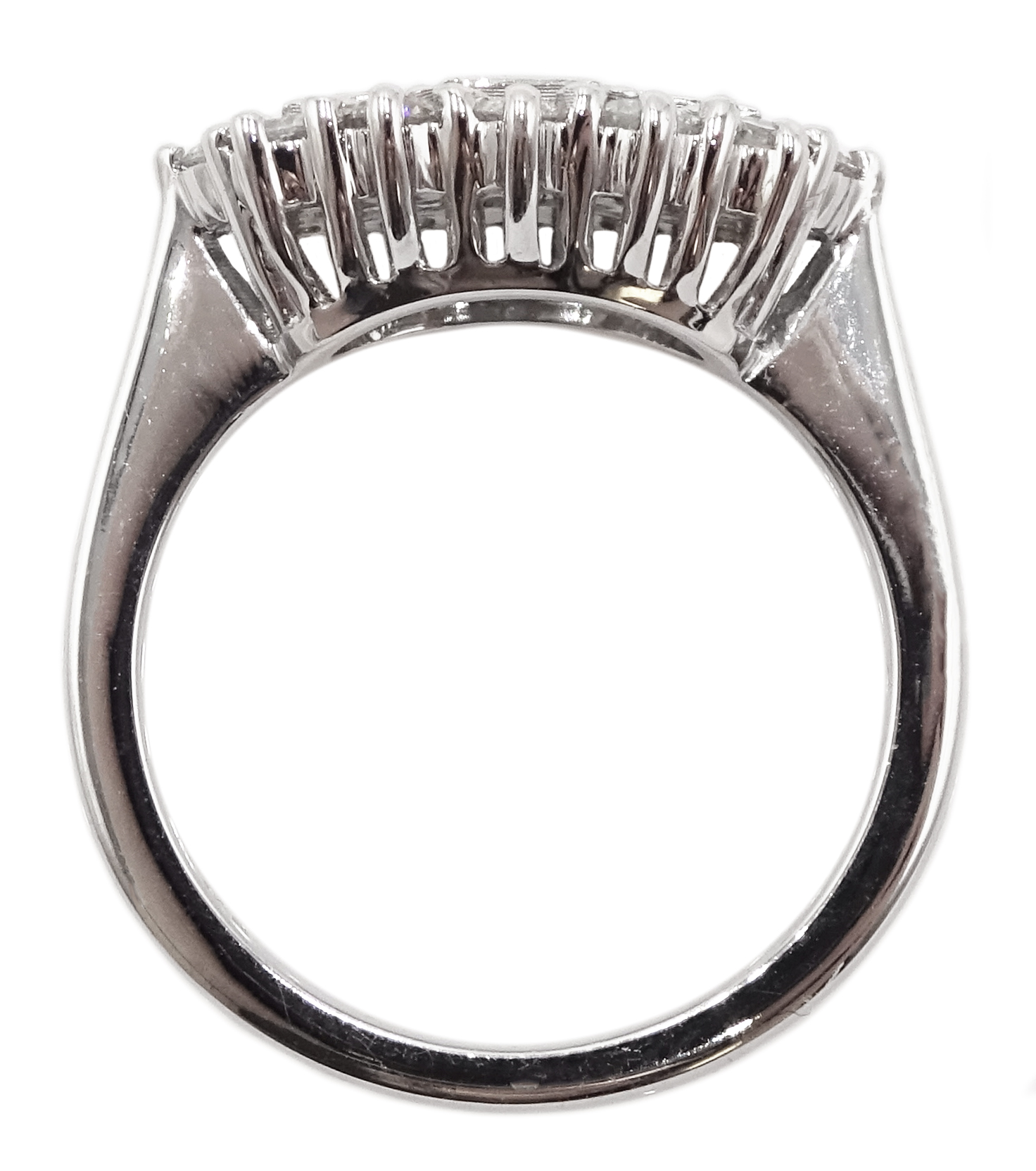 18ct white gold and diamond cluster ring, diamond total weight 0.75 carat - Image 5 of 6