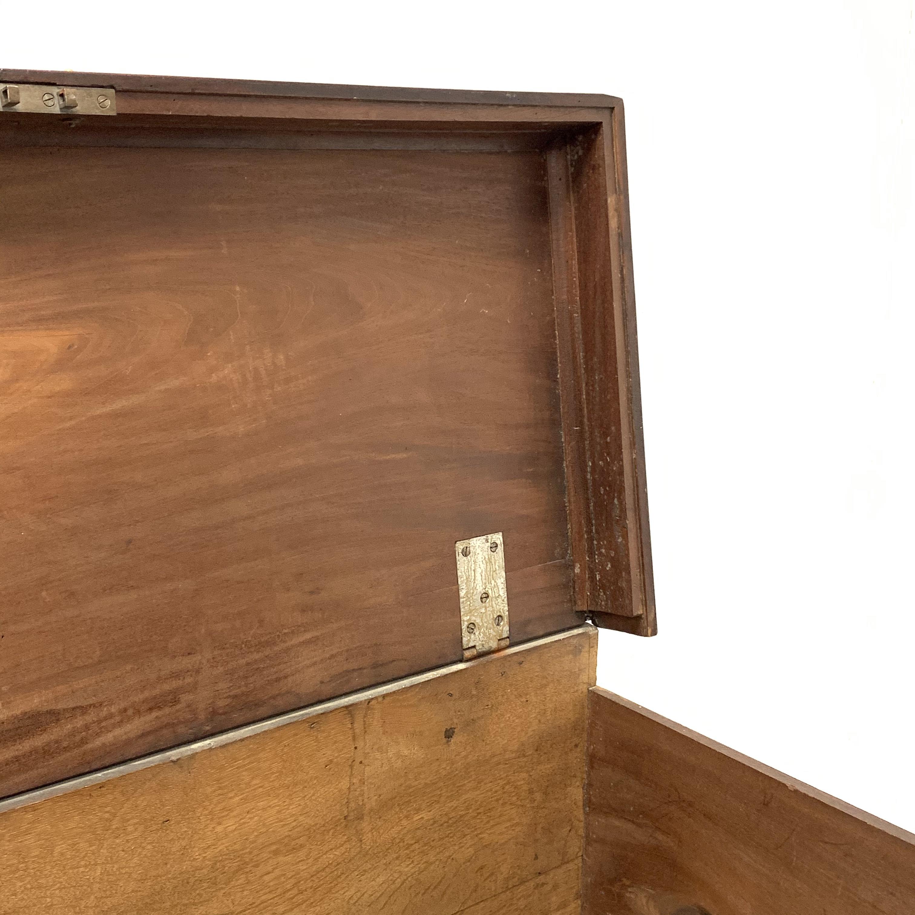 George II mahogany silver chest, the chest enclosed by moulded hinged lid on base fitted with two - Image 4 of 6