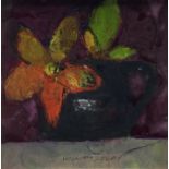 William Selby (British 1933-): Still Life with Black Mug, mixed media signed 18cm x 18cm