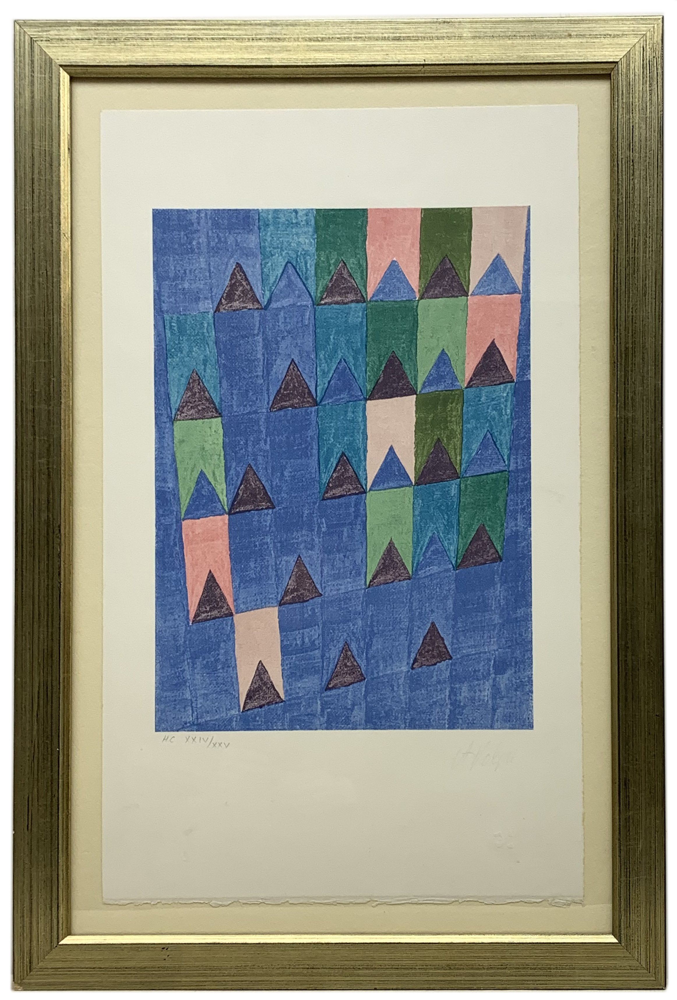 Alfredo Volpi (Brazilian 1896-1988): Bandeirinhas, limited edition screenprint signed and numbered - Image 2 of 2