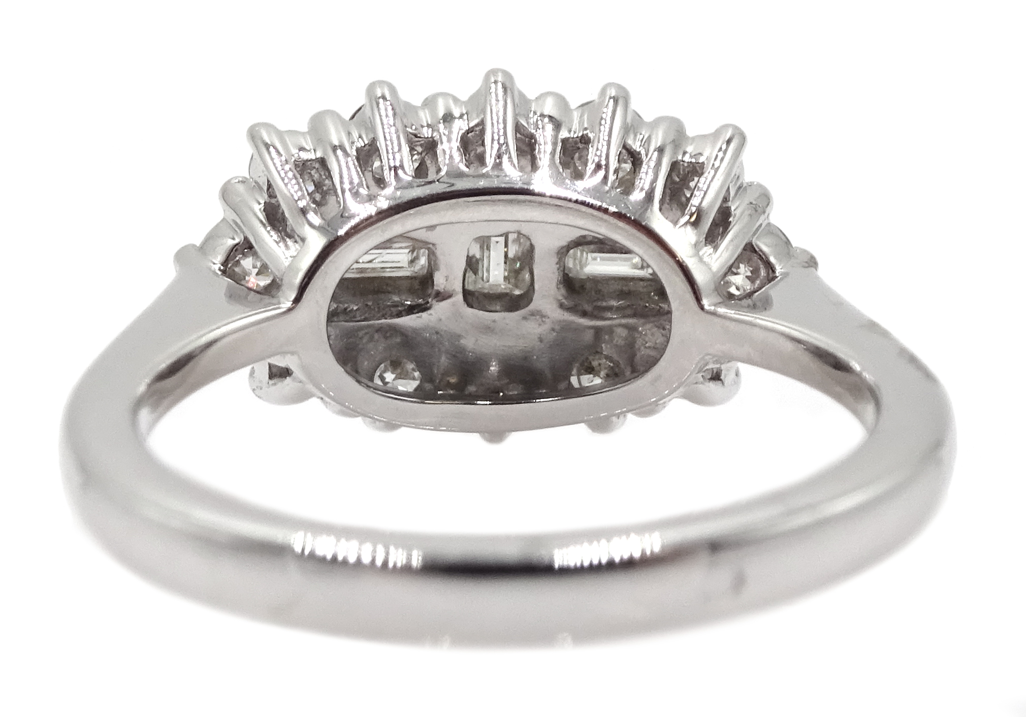 18ct white gold and diamond cluster ring, diamond total weight 0.75 carat - Image 6 of 6