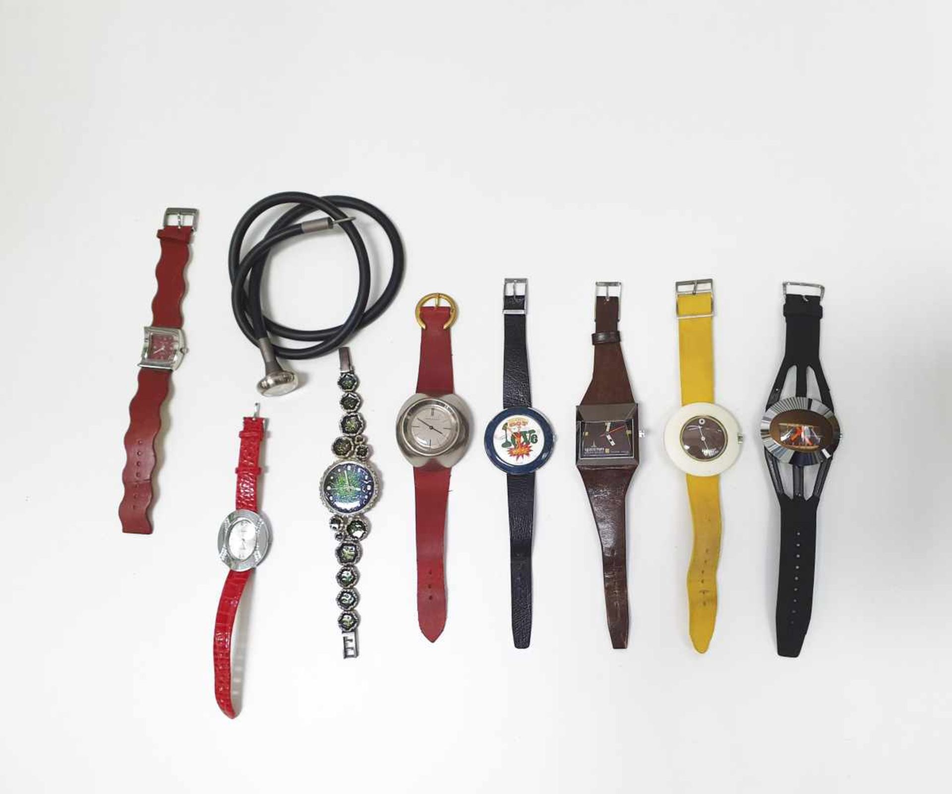 Uhren-Konvolut1970-1990 Umfangreiches Konvolut bestehend aus neun Armbanduhren unterschiedlicher
