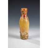 Vase mit MohnLegras & Cie., Verreries de Saint Denis, um 1900 - 1914 Hellgelbbraunes Glas, opak