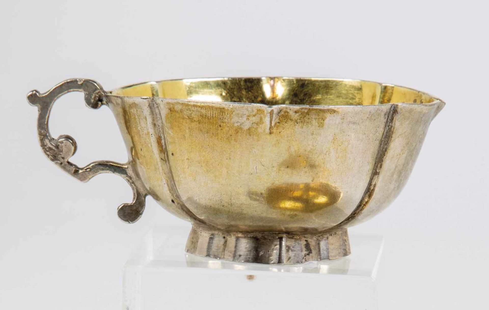 A silver charka. Russia, Moscow, 1767. Gilt interior, outter body with remains of gilding.Stamped