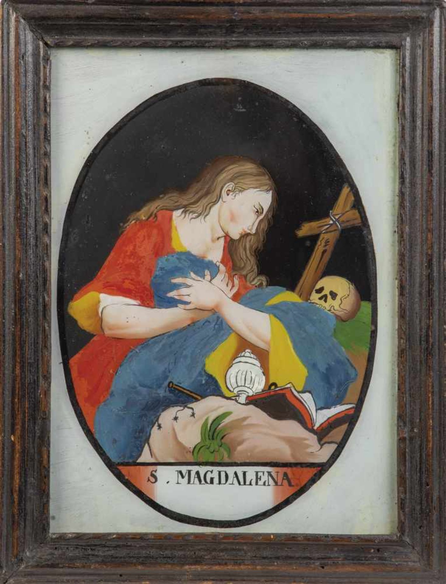 Hinterglasbild mit Maria Magdalena