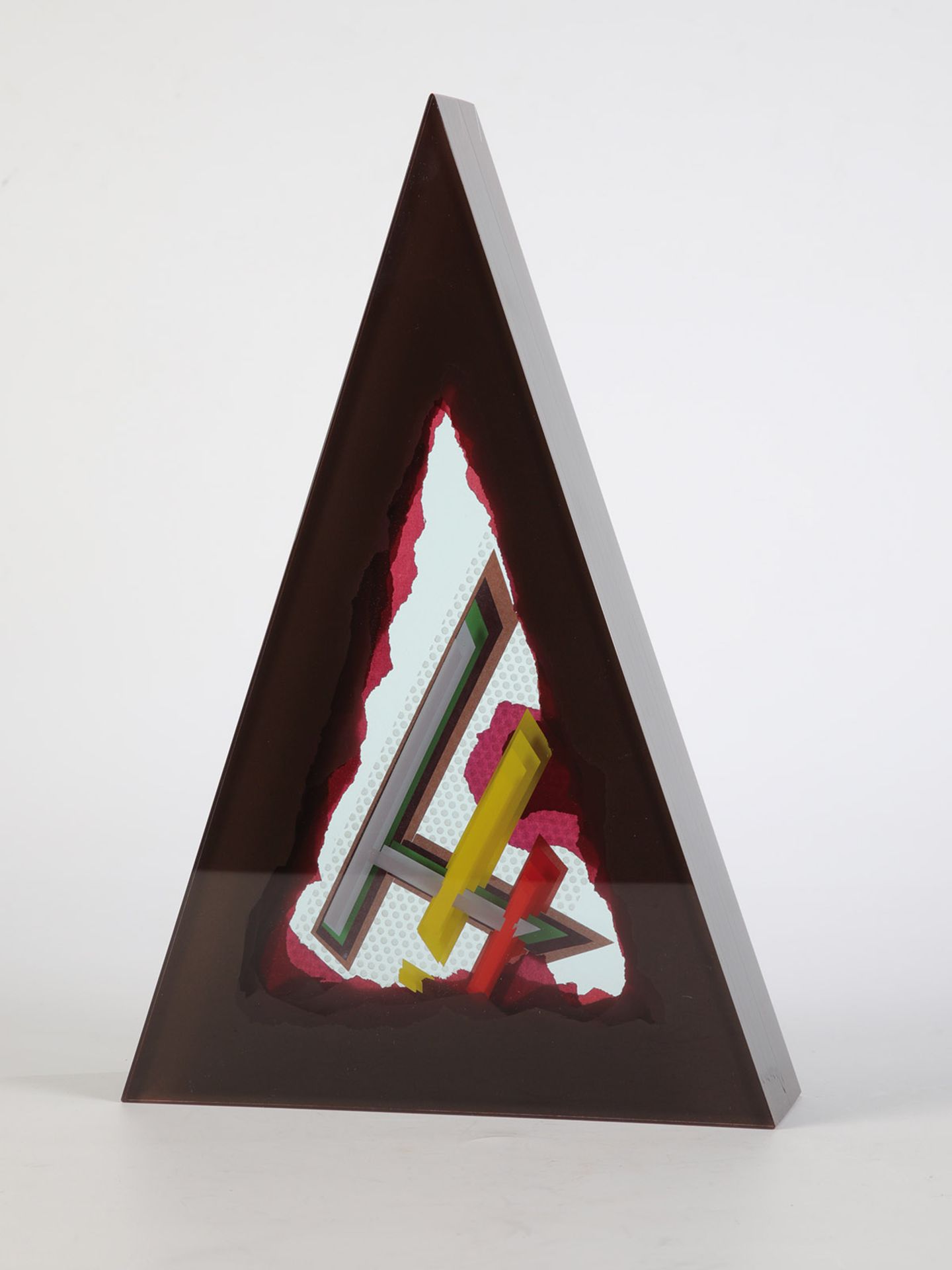 Objekt "Raum"Bohumil Elias, 1989 Sieben dreieckige Flachglastafeln, geschichtet, geschliffen,