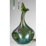 Vase in Form eines Rosensprenggefäßes "creta Papillon" mit galvanisiertem Feinsilber-Dekor