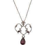 Anhänger mit Diamanten und Amethyst