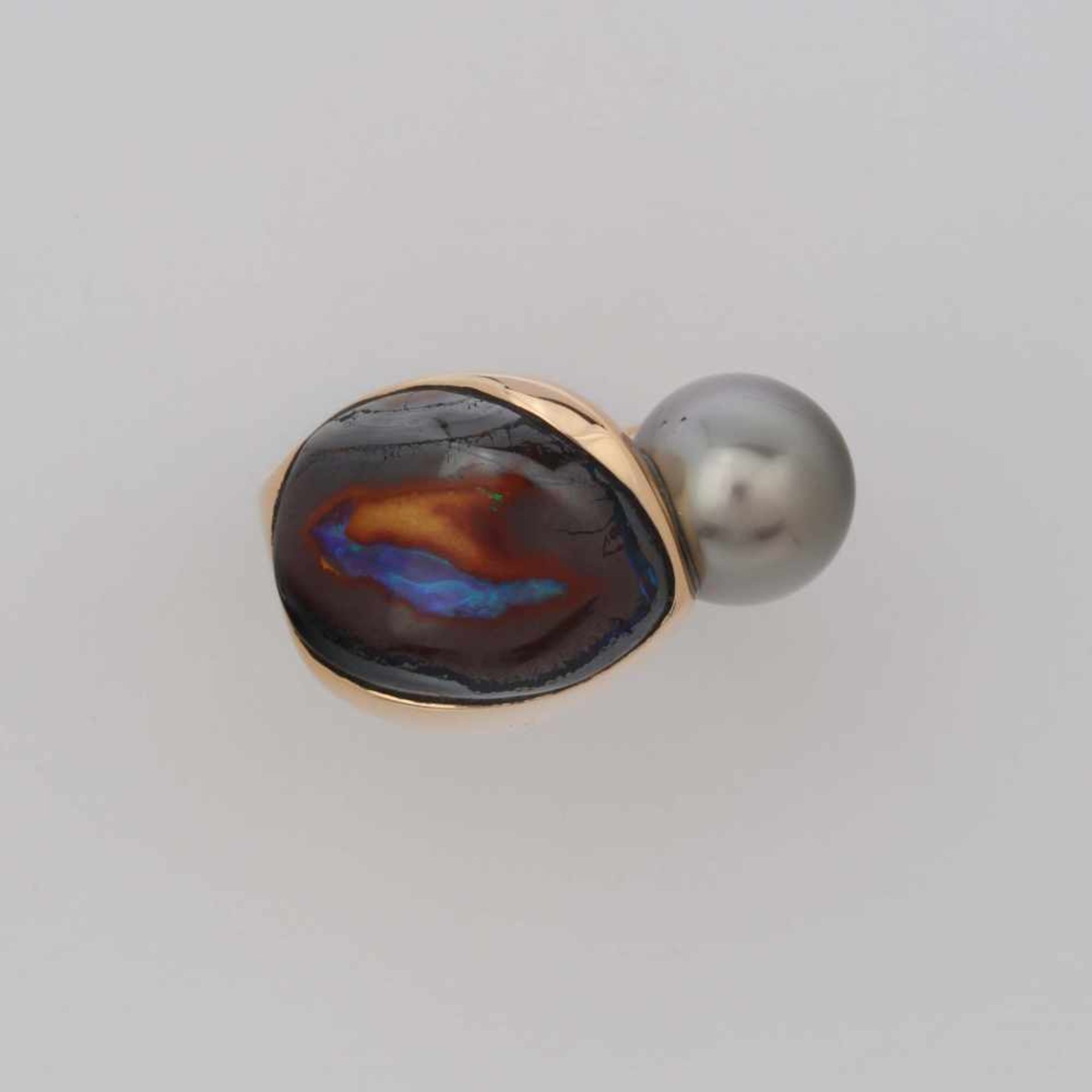 BOULDER OPAL AND PEARL RING, ARMIN SCHELLING
