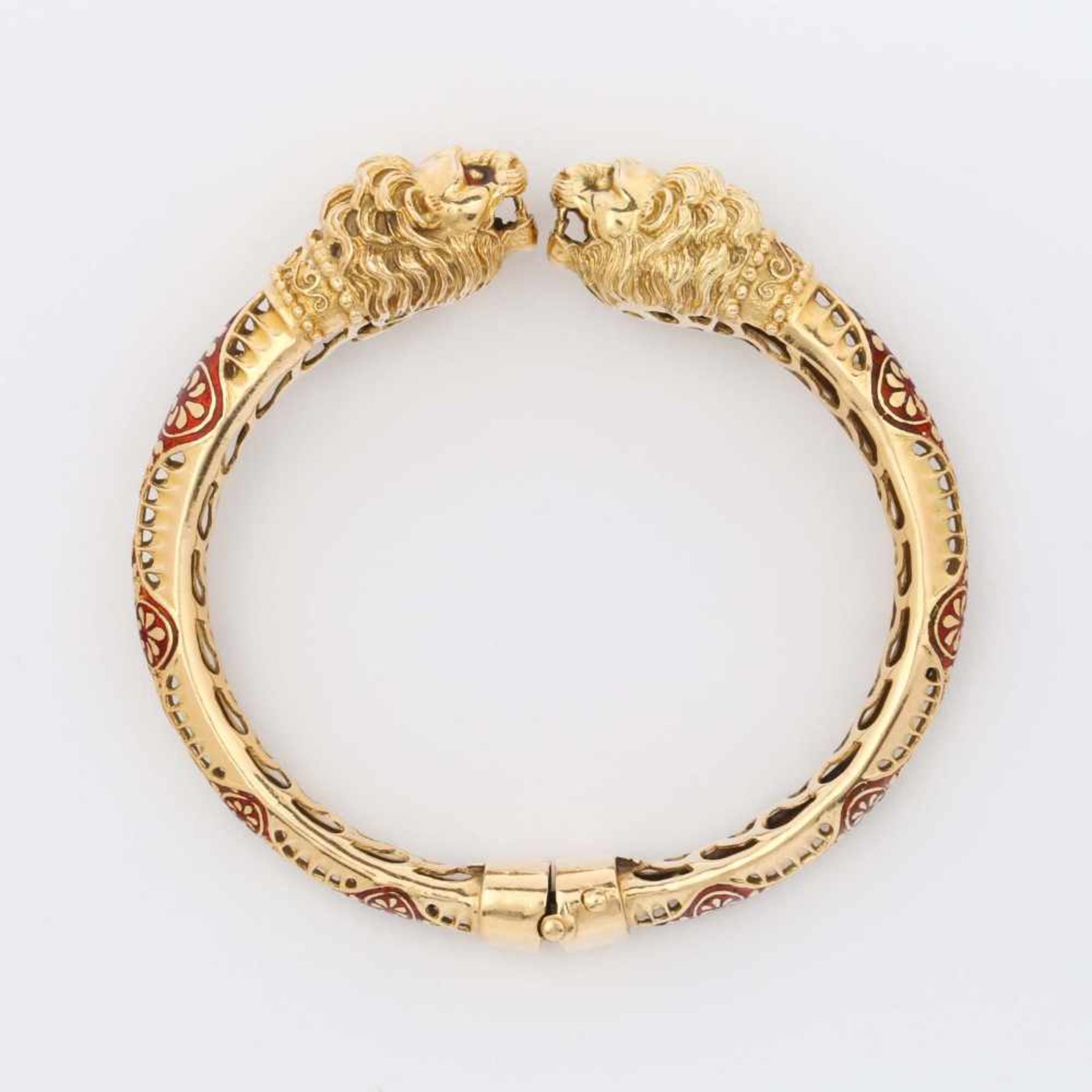 GOLD AND ENAMEL BANGLE, PROBABLY LALAOUNIS