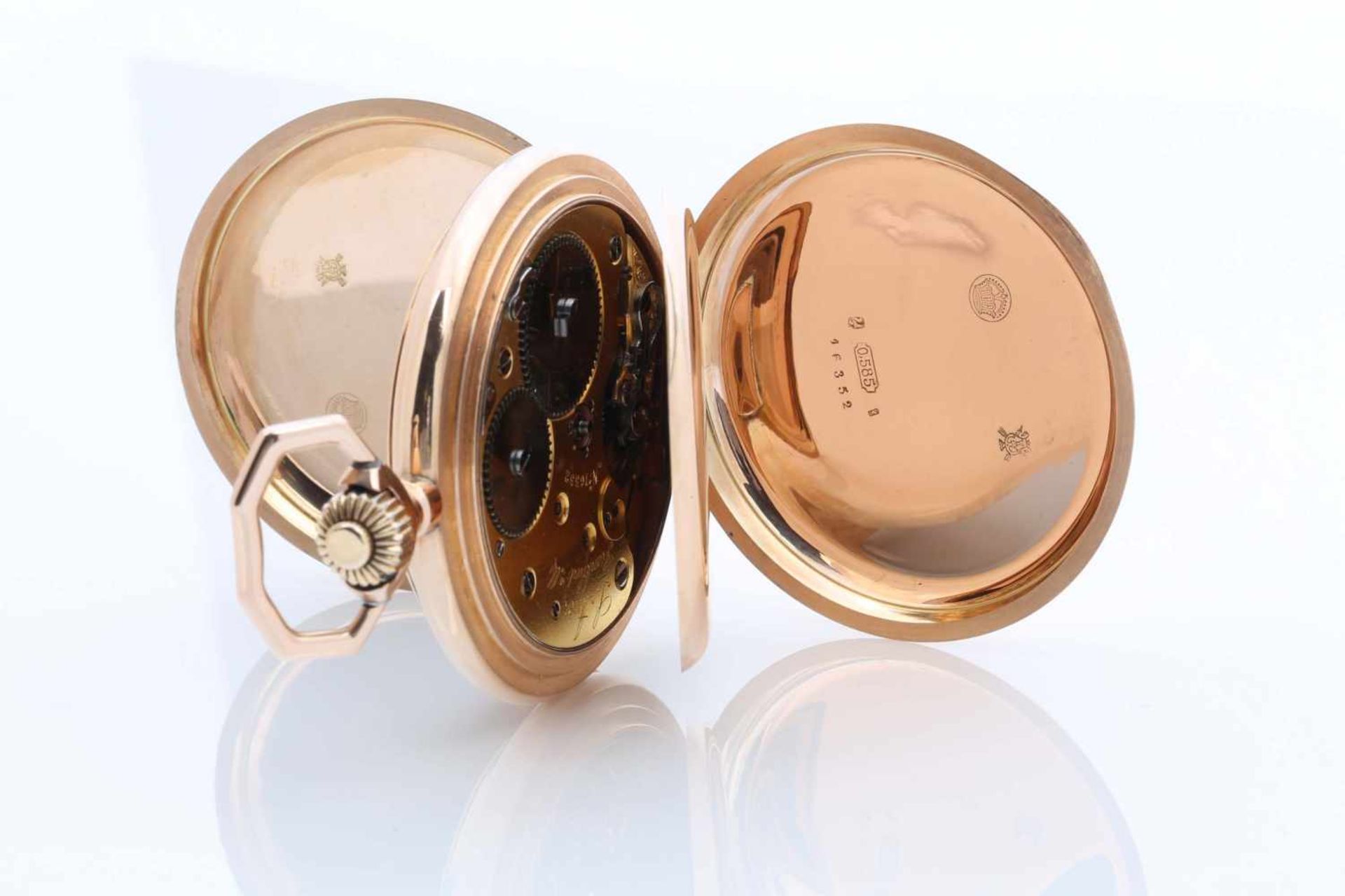 GLASHÜTTE POCKET WATCH 14K GOLD< - Bild 6 aus 7