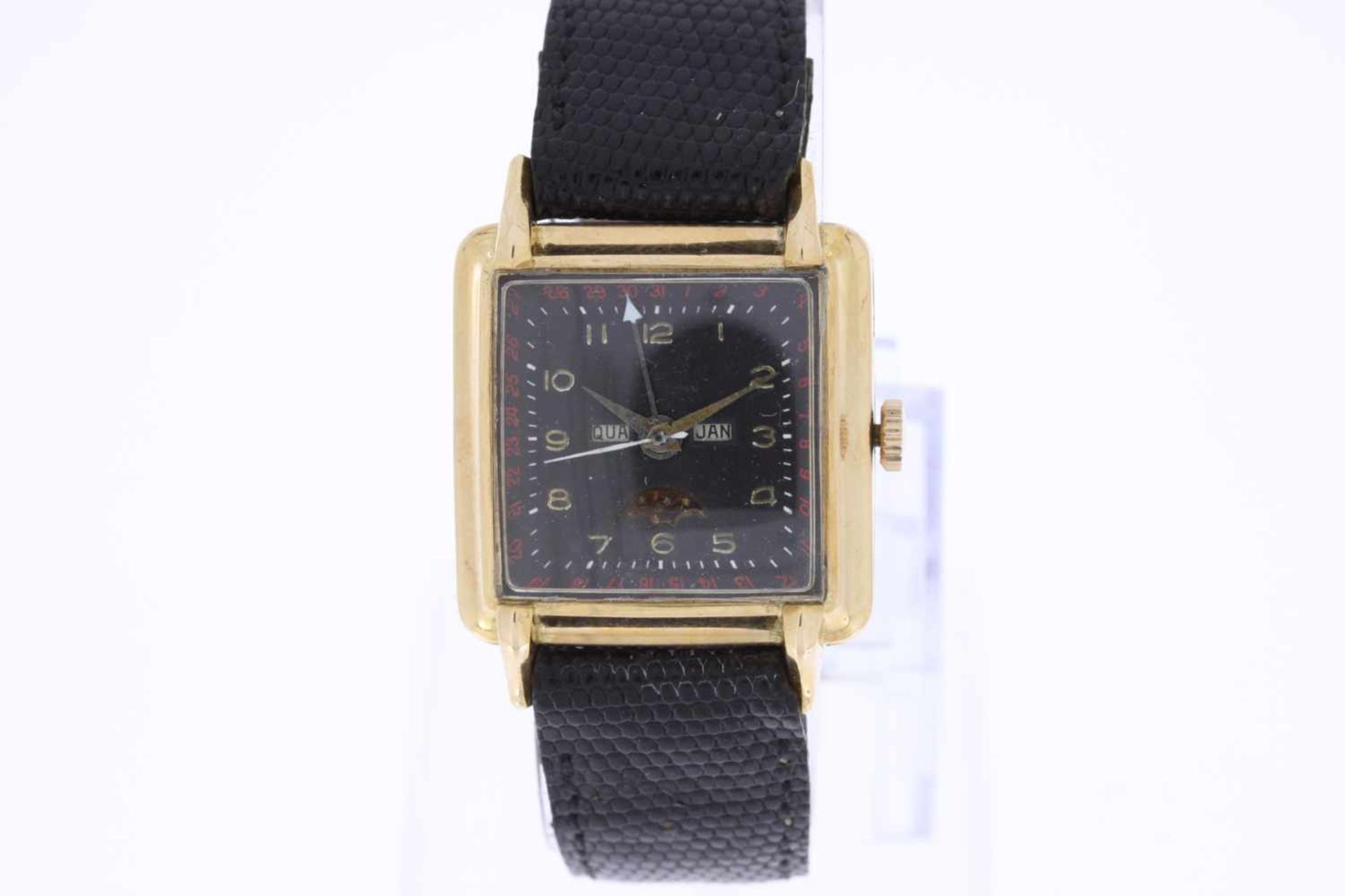 Relotex Vintage Armbanduhr 18K Gold Triple Date Moonphase