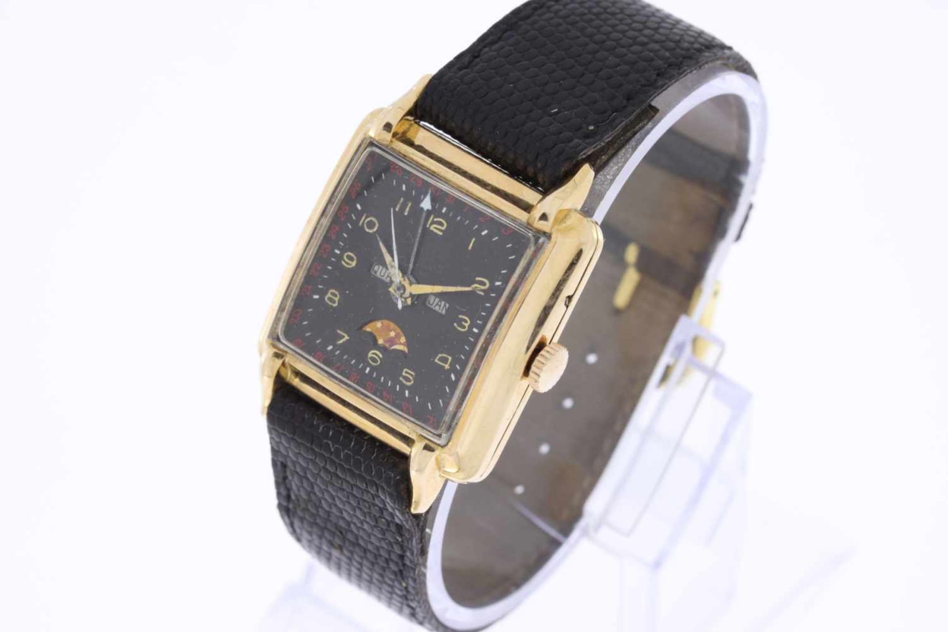 Relotex Vintage Armbanduhr 18K Gold Triple Date Moonphase - Bild 2 aus 8