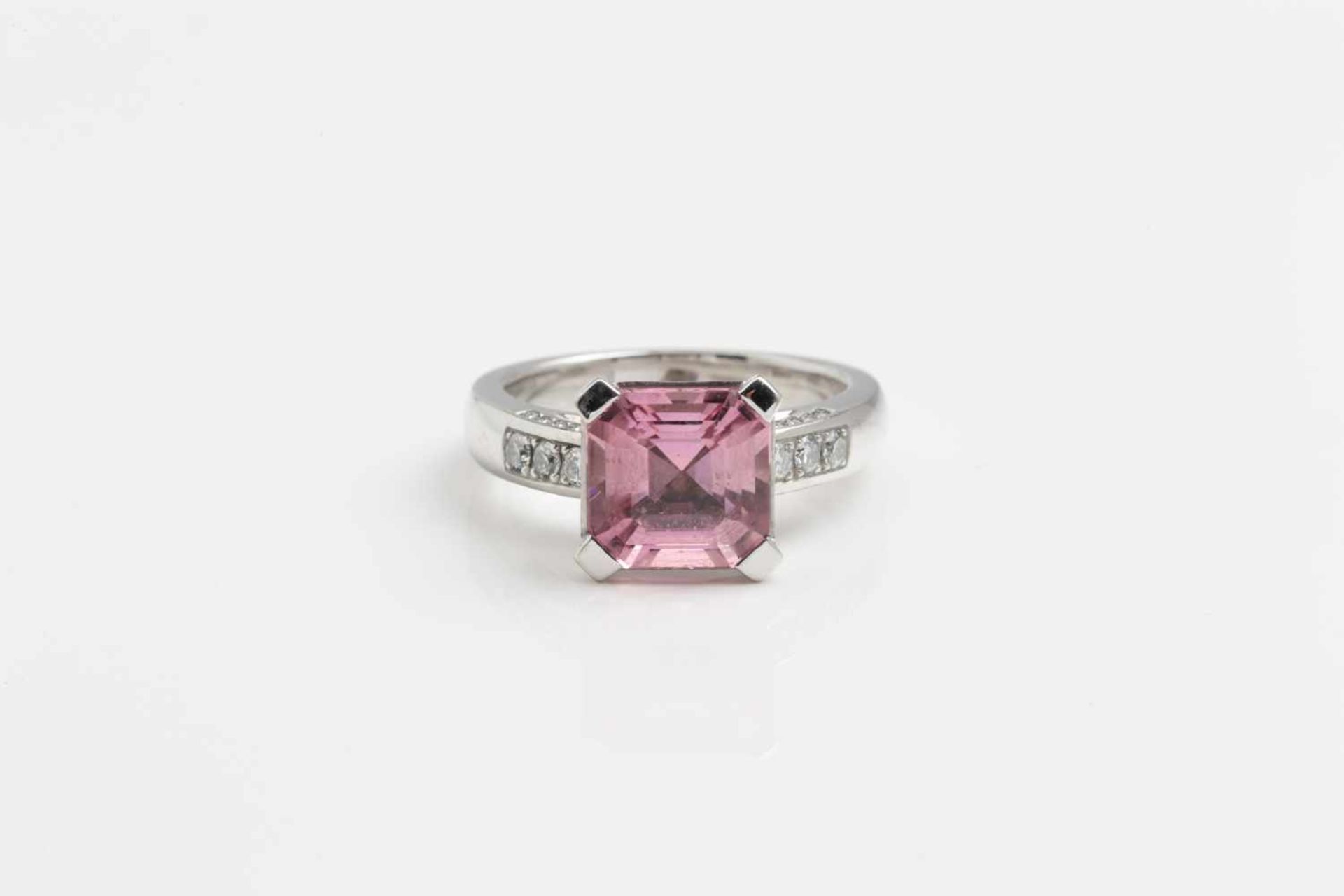 Rosa Turmalin - Brillant - Ring - Image 3 of 7