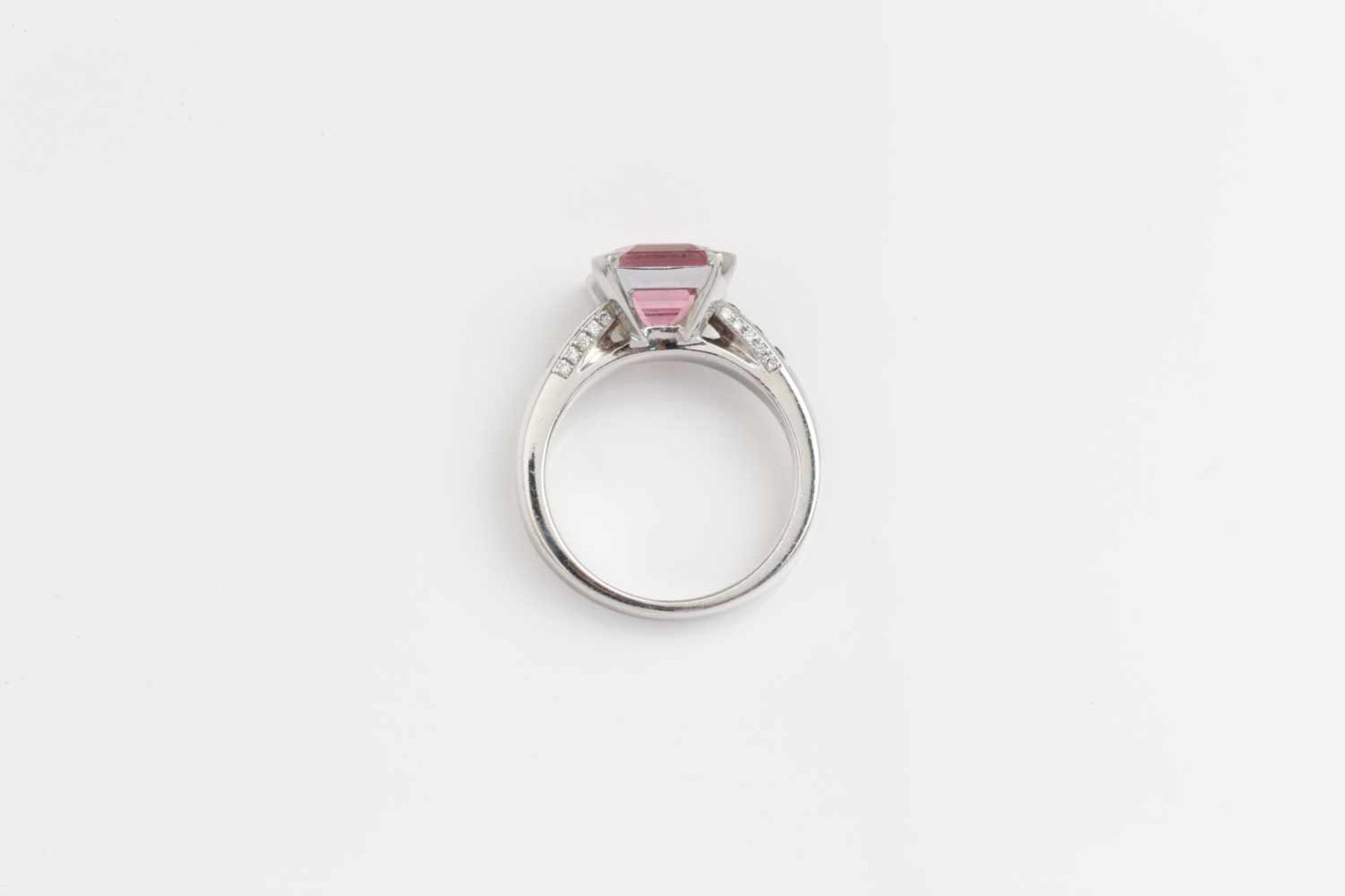 Rosa Turmalin - Brillant - Ring - Image 7 of 7