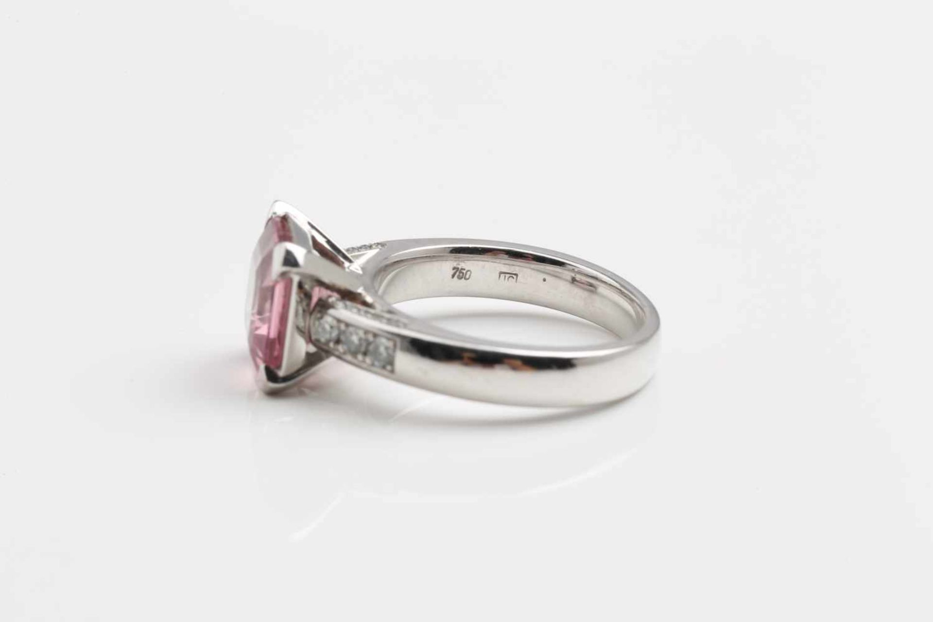 Rosa Turmalin - Brillant - Ring - Image 5 of 7