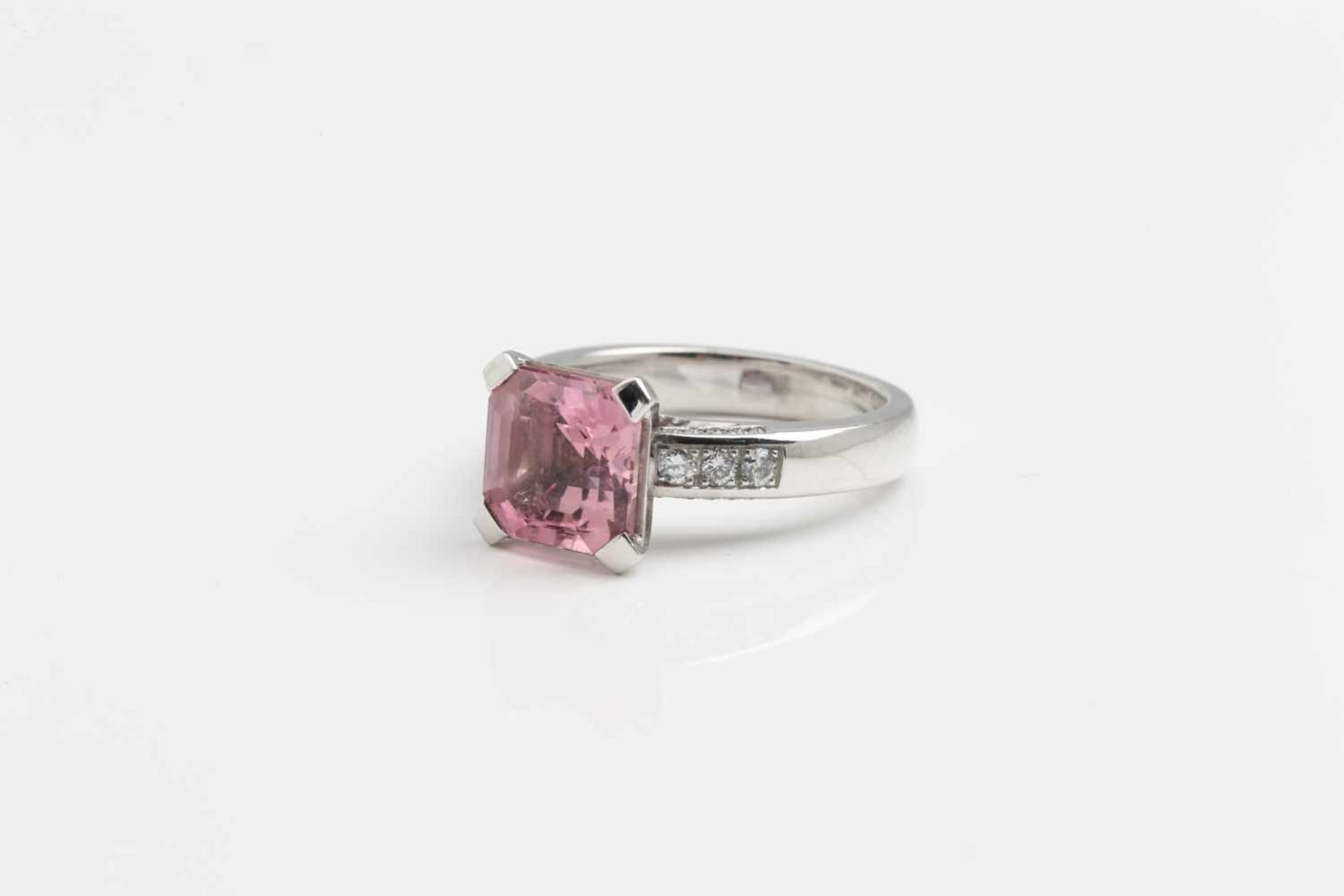 Rosa Turmalin - Brillant - Ring - Image 2 of 7