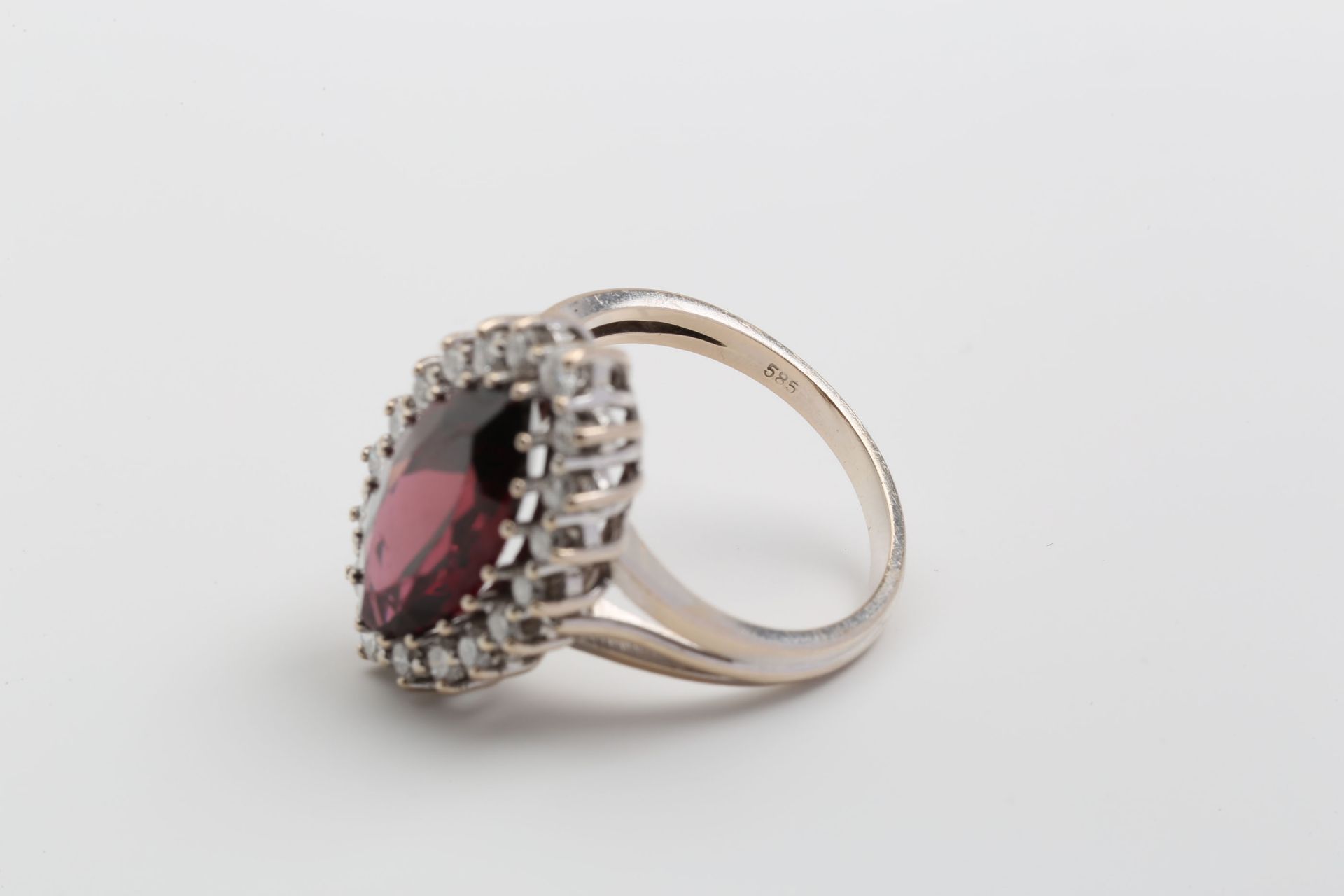 GARNET - DIAMOND - RING - Bild 5 aus 7