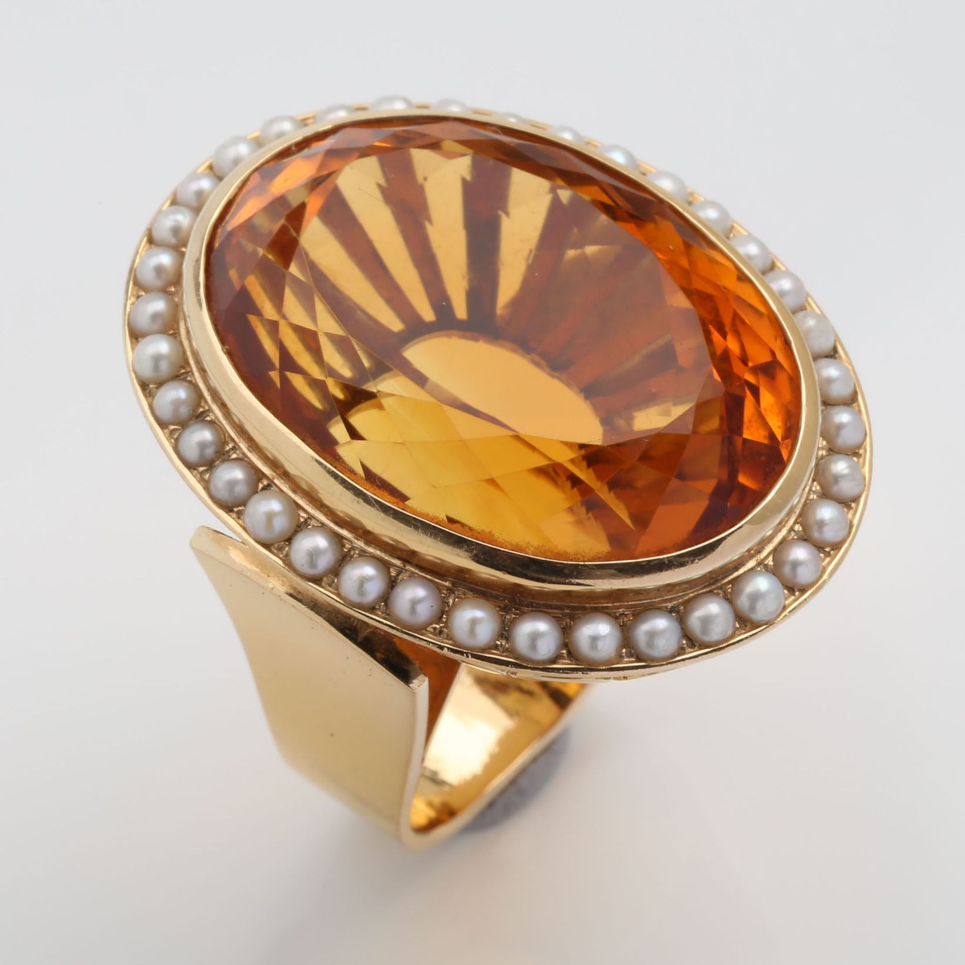 PEARLS - CITRINE - RING