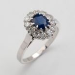 SAPPHIRE - DIAMOND - RING