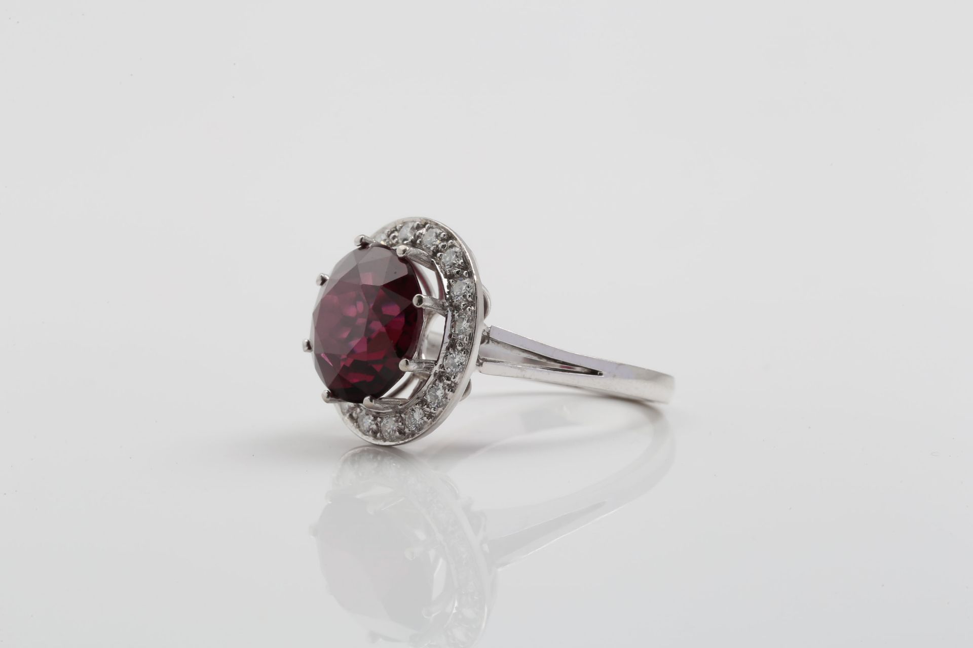 GARNET - DIAMOND - RING - Bild 2 aus 9