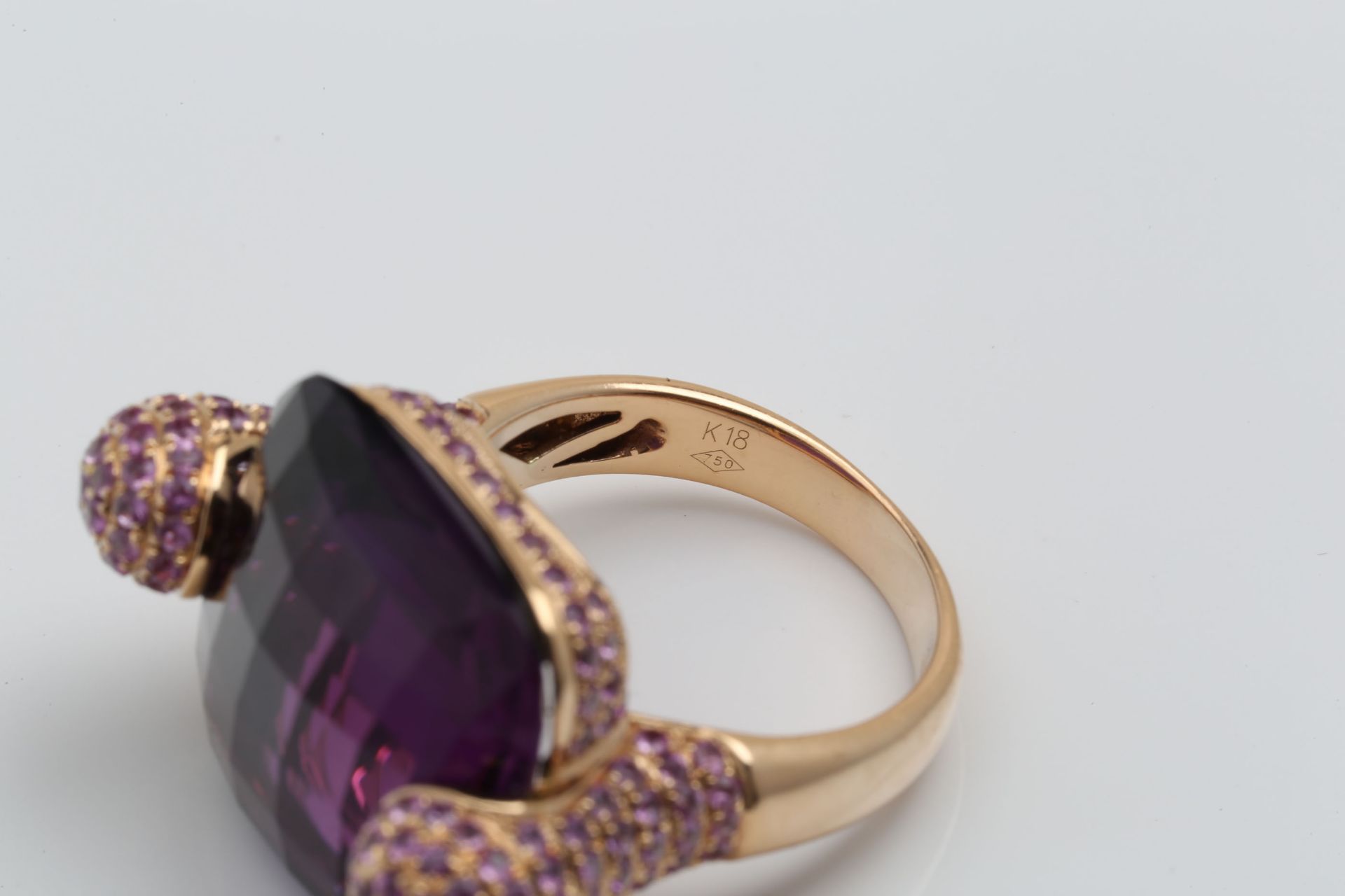 AMETHYST - PINK SAPPHIRE - RING - Image 5 of 8
