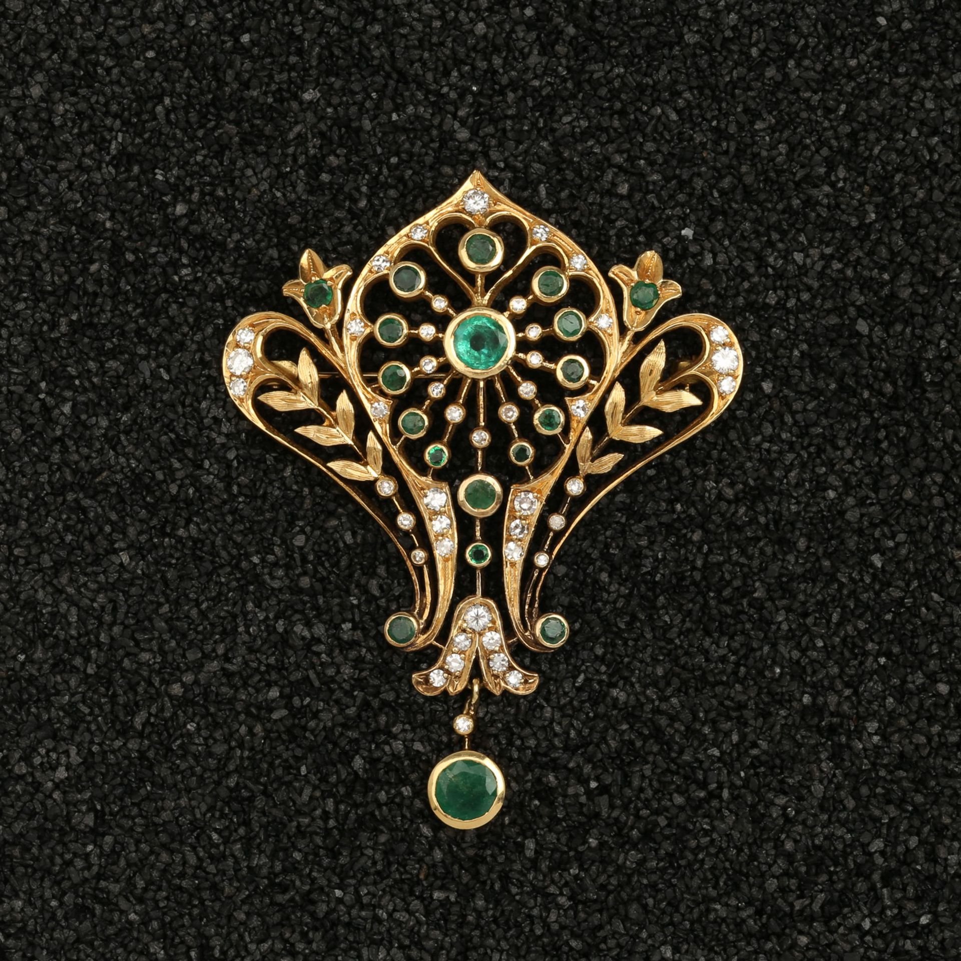 EMERALD - DIAMOND - PENDANT / BROOCH - Bild 7 aus 8