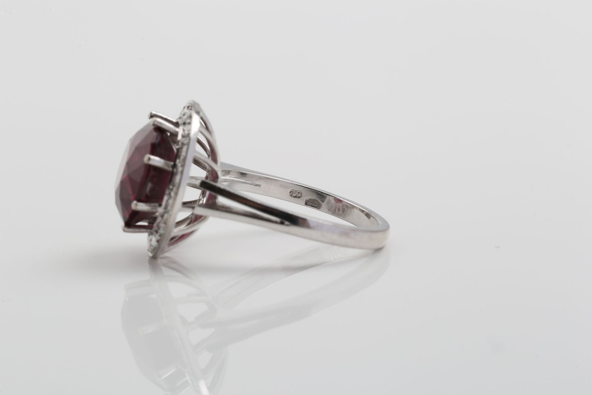 GARNET - DIAMOND - RING - Bild 5 aus 9