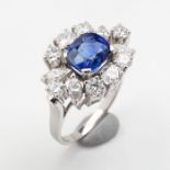 SAPPHIRE - DIAMOND - RING