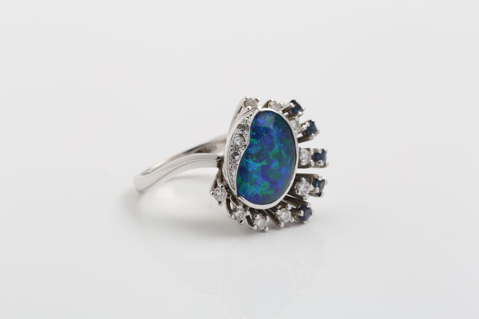 OPAL - SAPPHIRE - DIAMOND - RING - Bild 4 aus 6