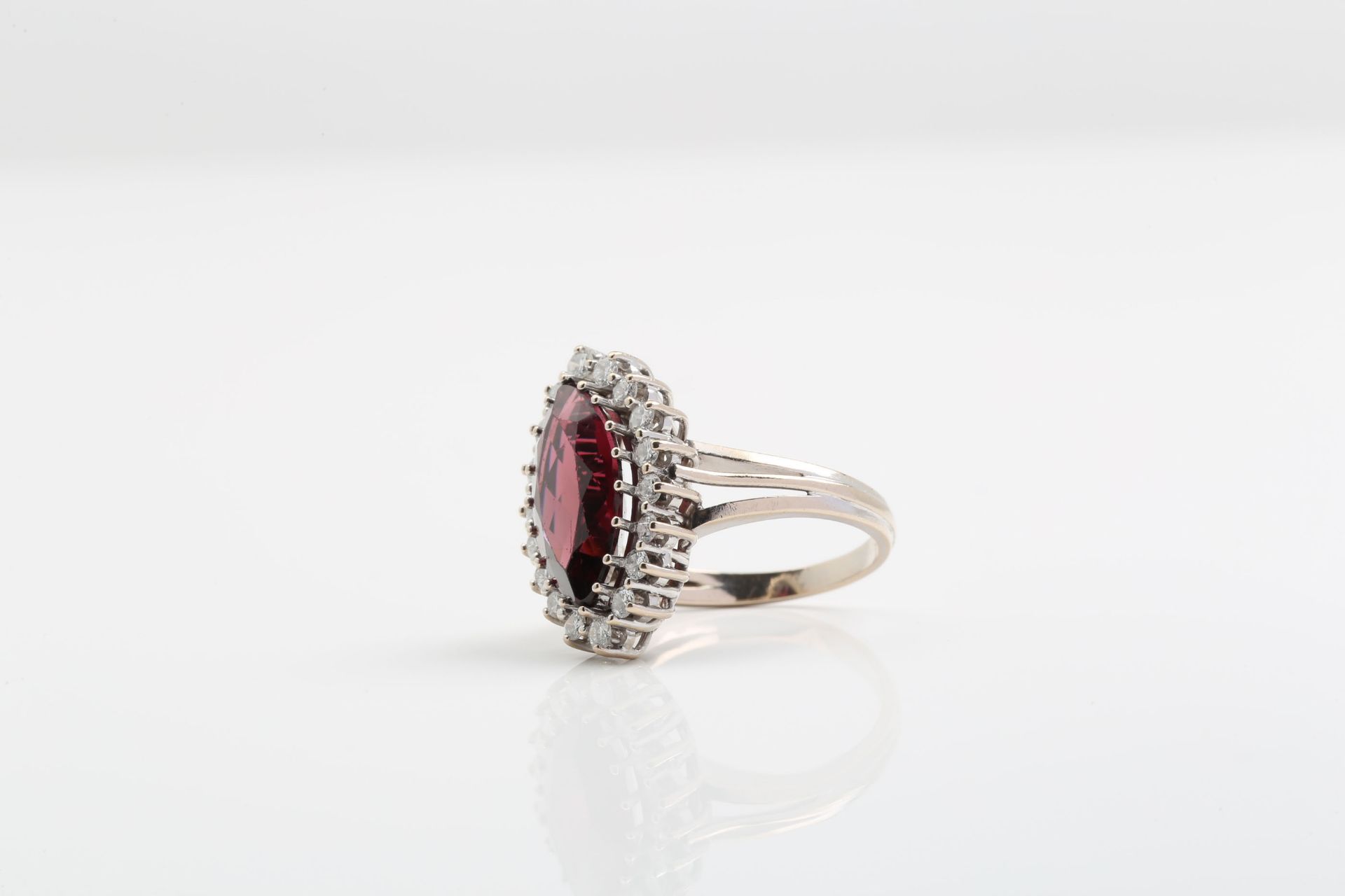 GARNET - DIAMOND - RING - Bild 2 aus 7