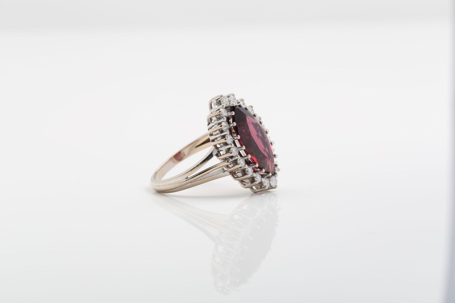 GARNET - DIAMOND - RING - Bild 4 aus 7