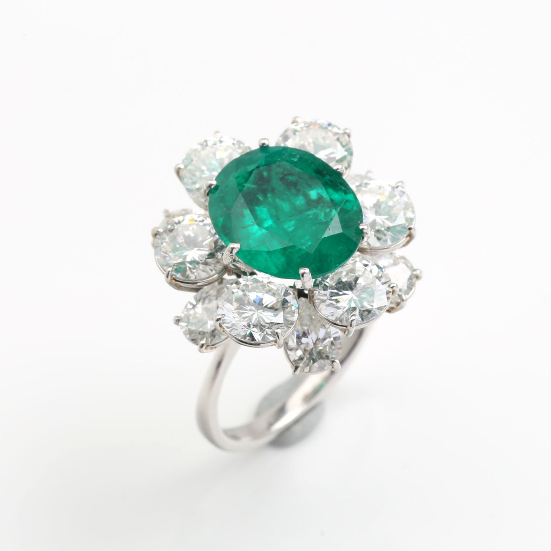 EMERALD - DIAMOND - RING, FURST