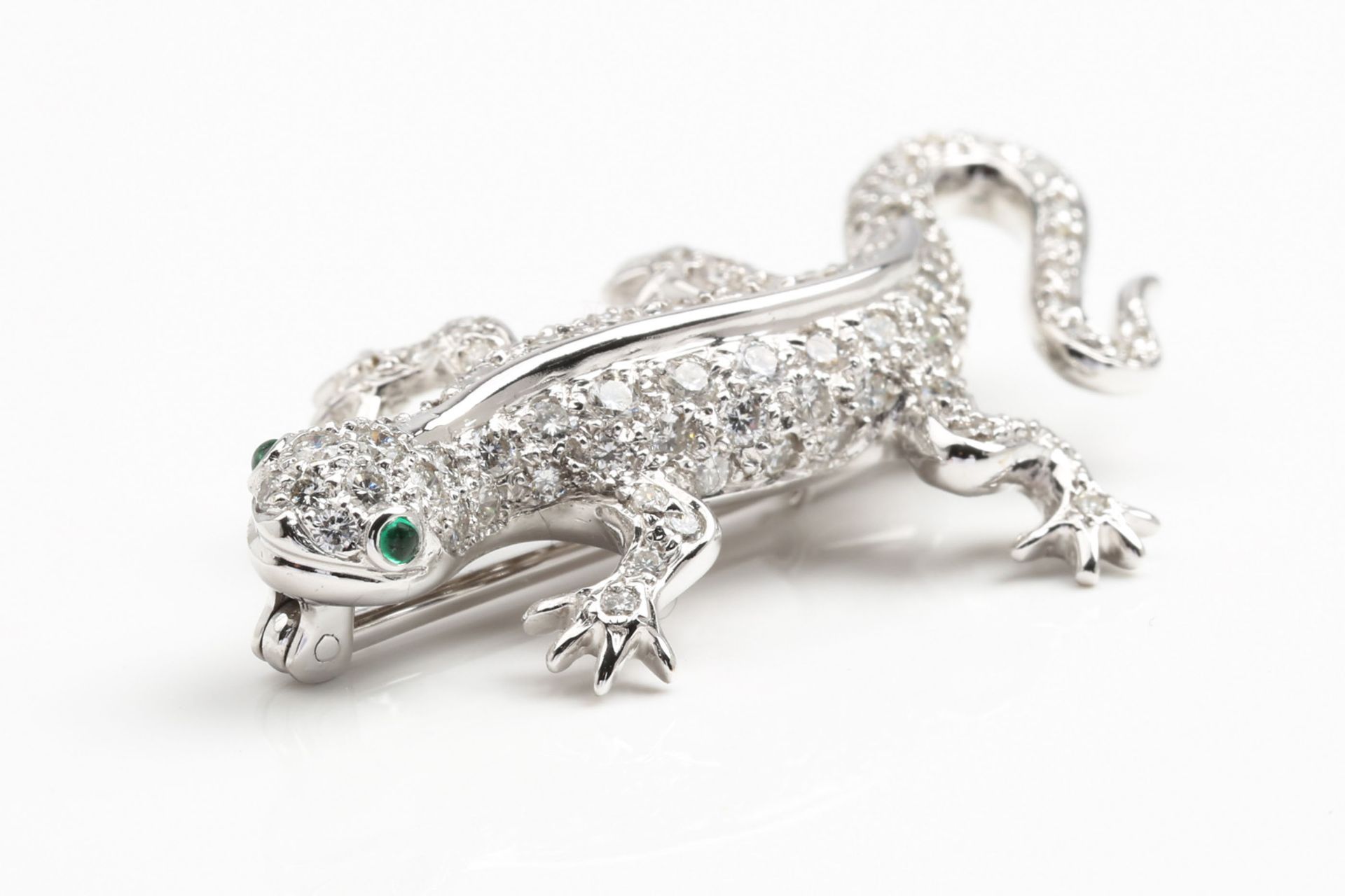 DIAMOND - EMERALD - BROOCH - Bild 2 aus 9