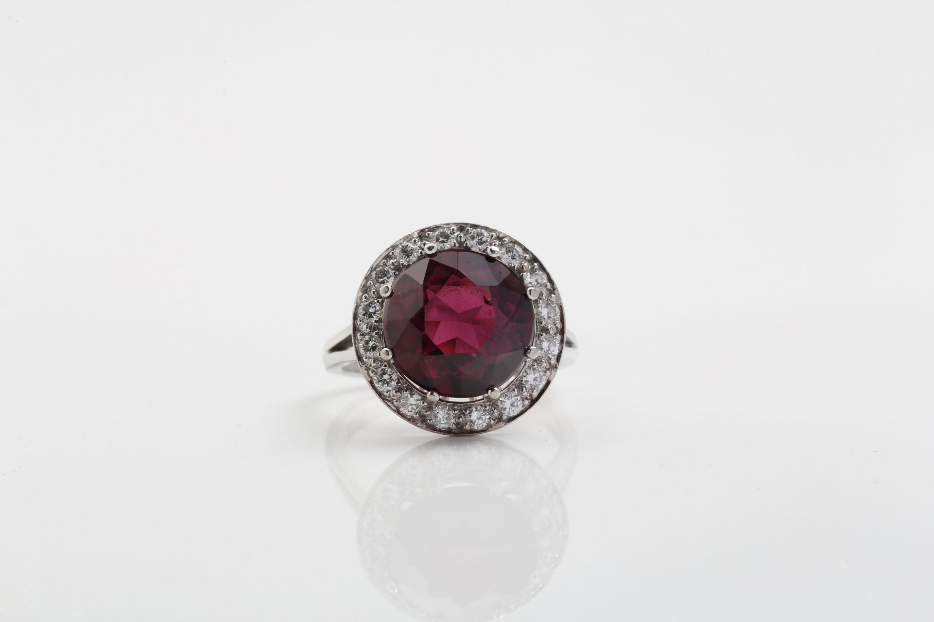 GARNET - DIAMOND - RING - Bild 3 aus 9