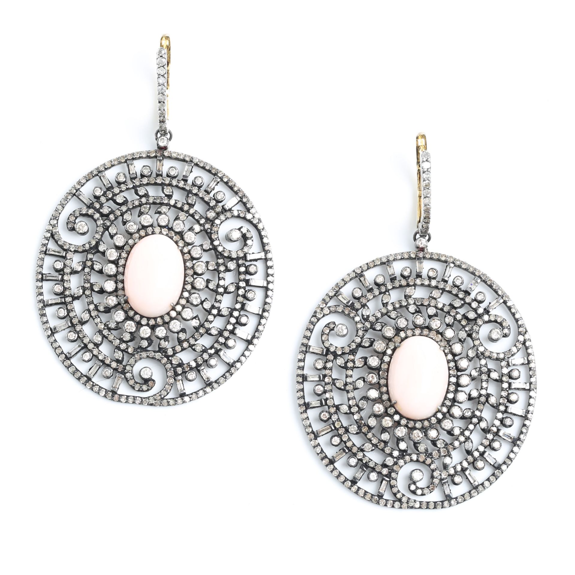 CORAL - DIAMOND - EARRINGS