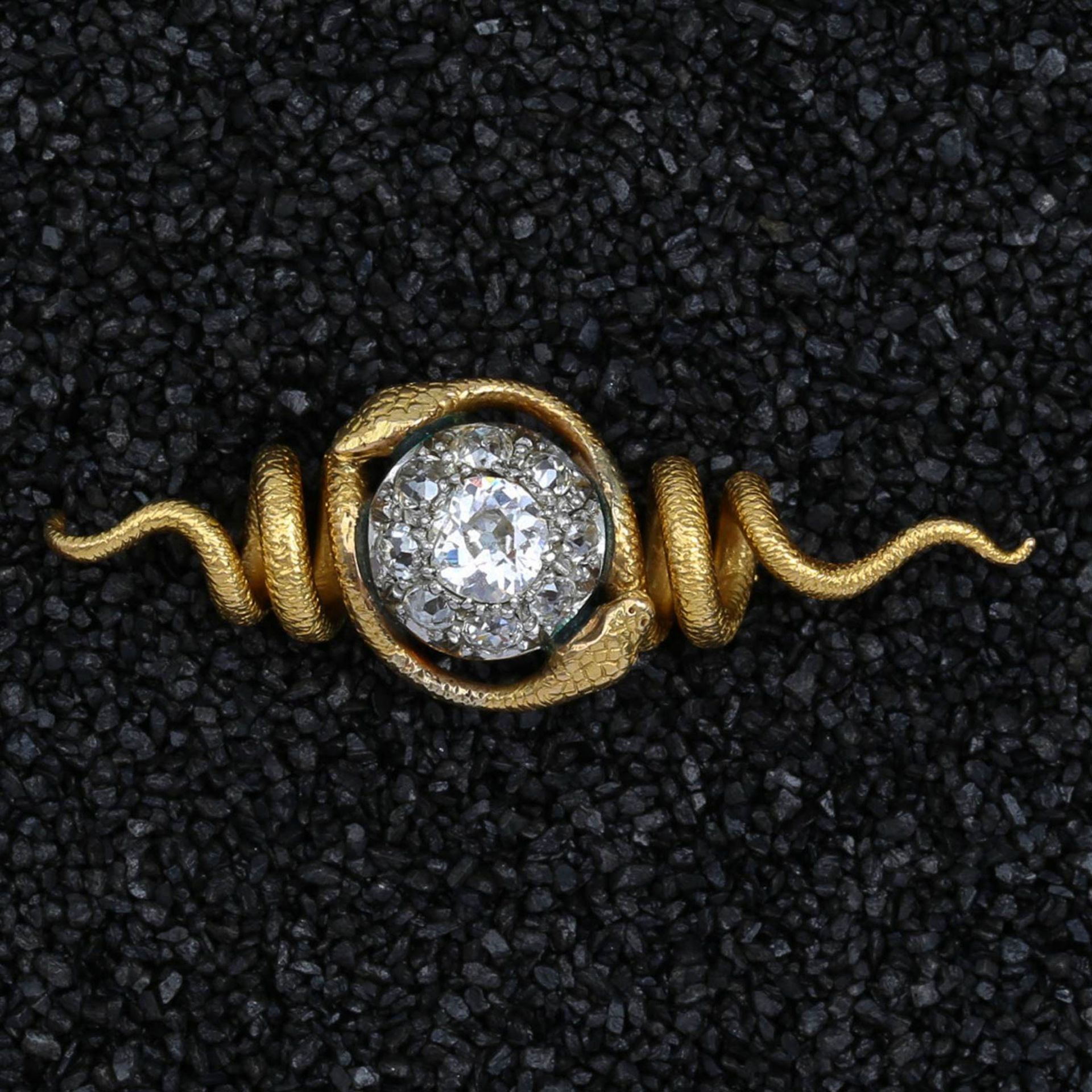 DIAMOND - BROOCH AROUND 1900 - Bild 6 aus 7