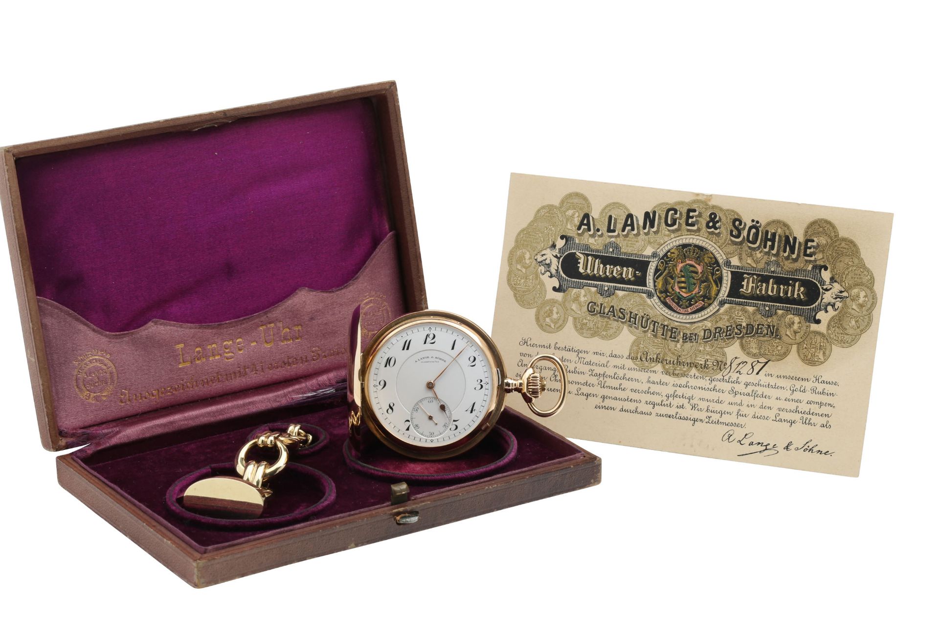 LANGE & SOEHNE POCKET WATCH WITH SIGNET - Bild 10 aus 10