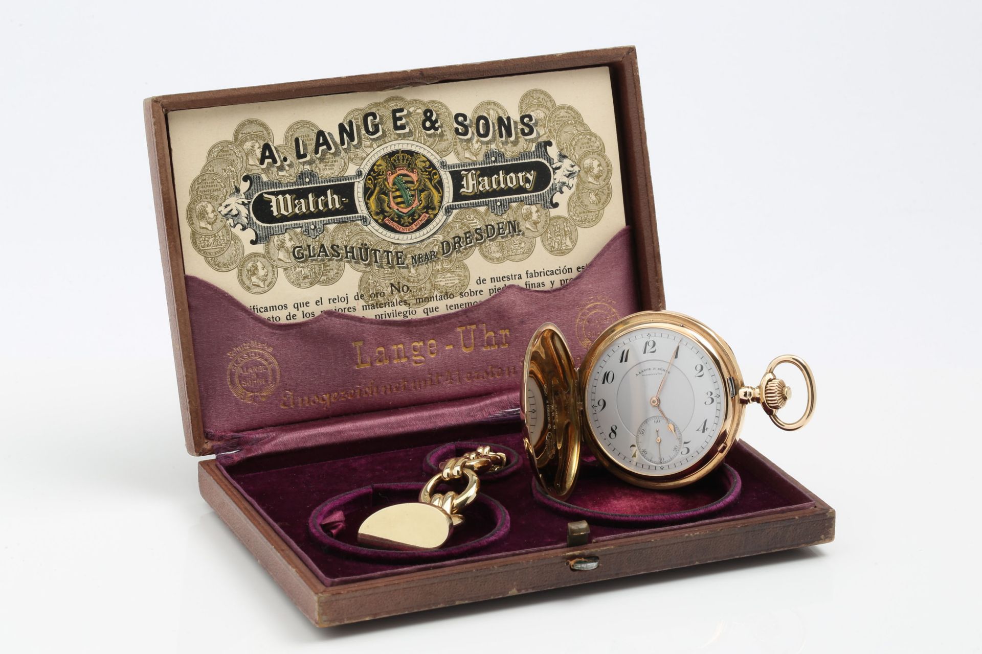 LANGE & SOEHNE POCKET WATCH WITH SIGNET - Bild 9 aus 10