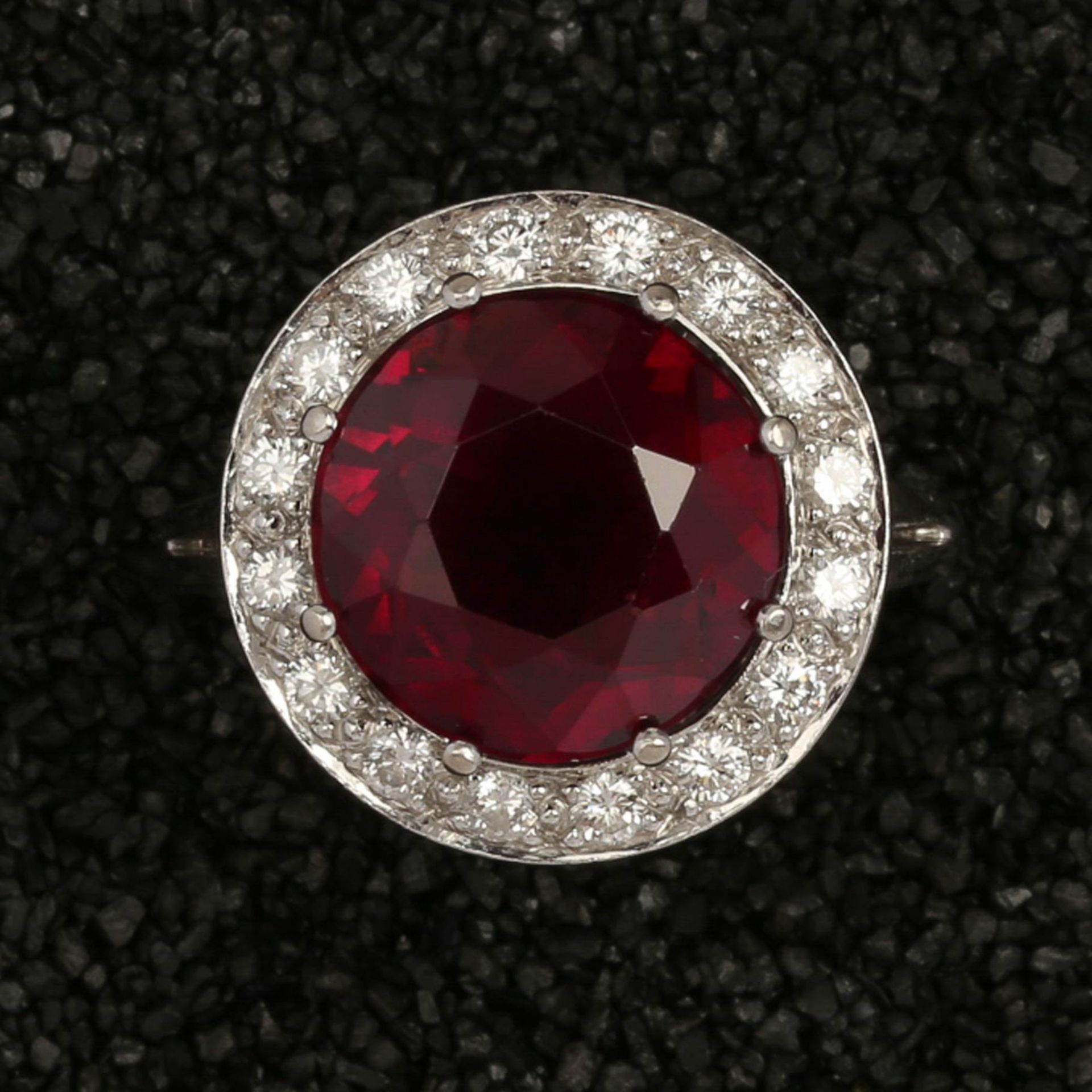 GARNET - DIAMOND - RING - Bild 7 aus 9