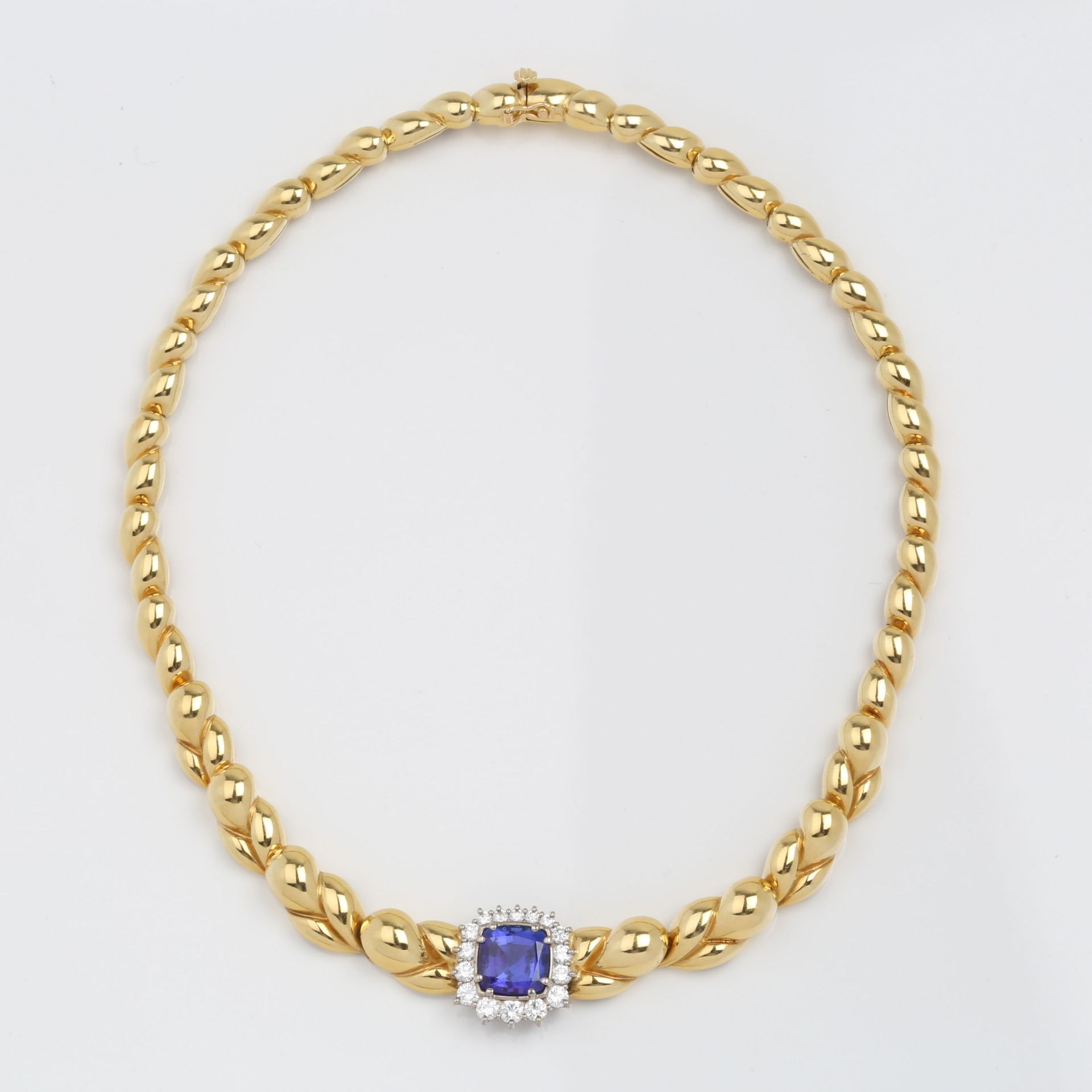 TANZANITE - DIAMOND - NECKLACE