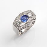 SAPPHIRE - DIAMOND - RING