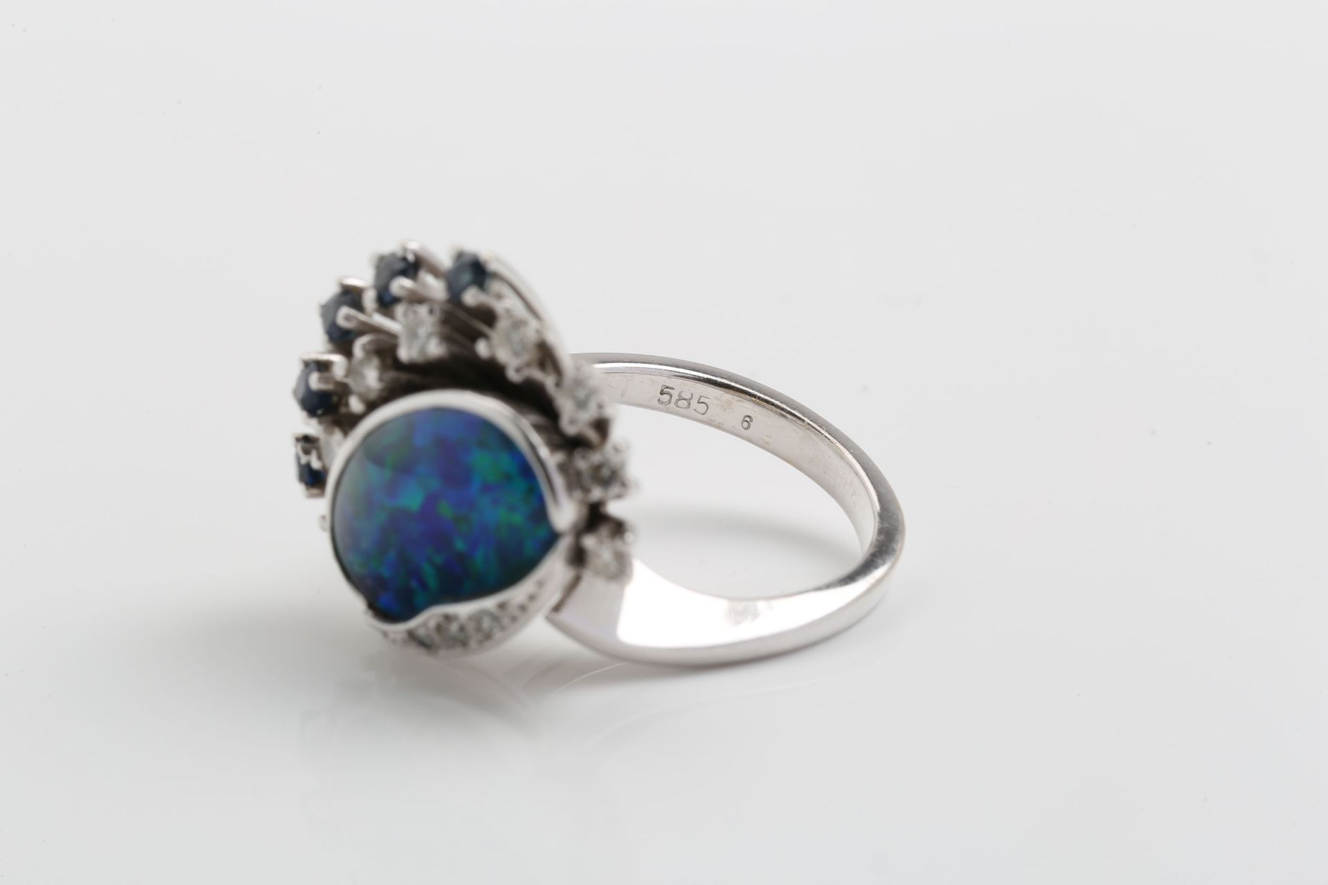 OPAL - SAPPHIRE - DIAMOND - RING - Bild 5 aus 6