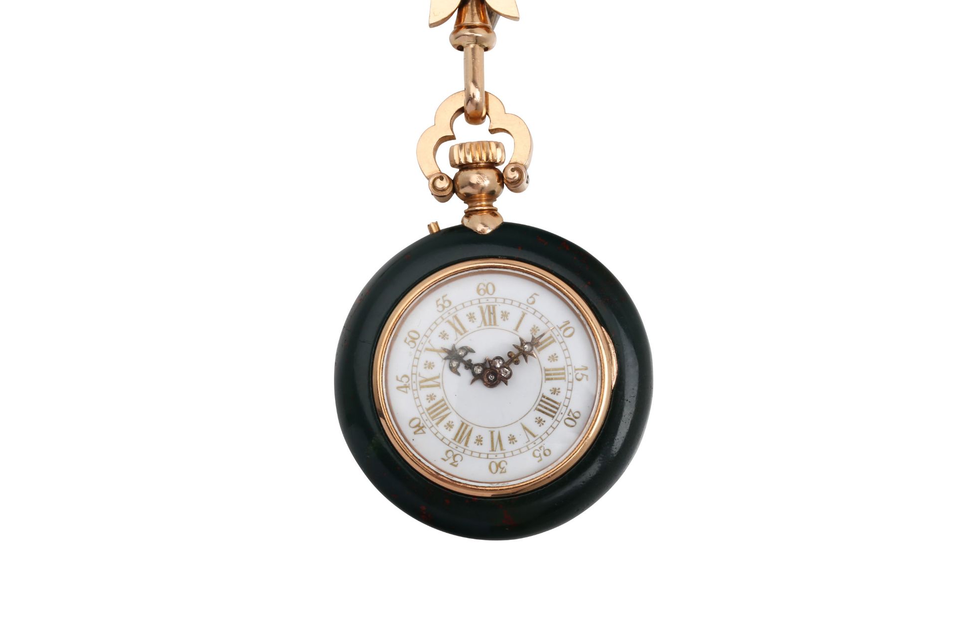 HELIOTROPE - DIAMOND POCKET WATCH WITH CHATELAINE - Bild 2 aus 9