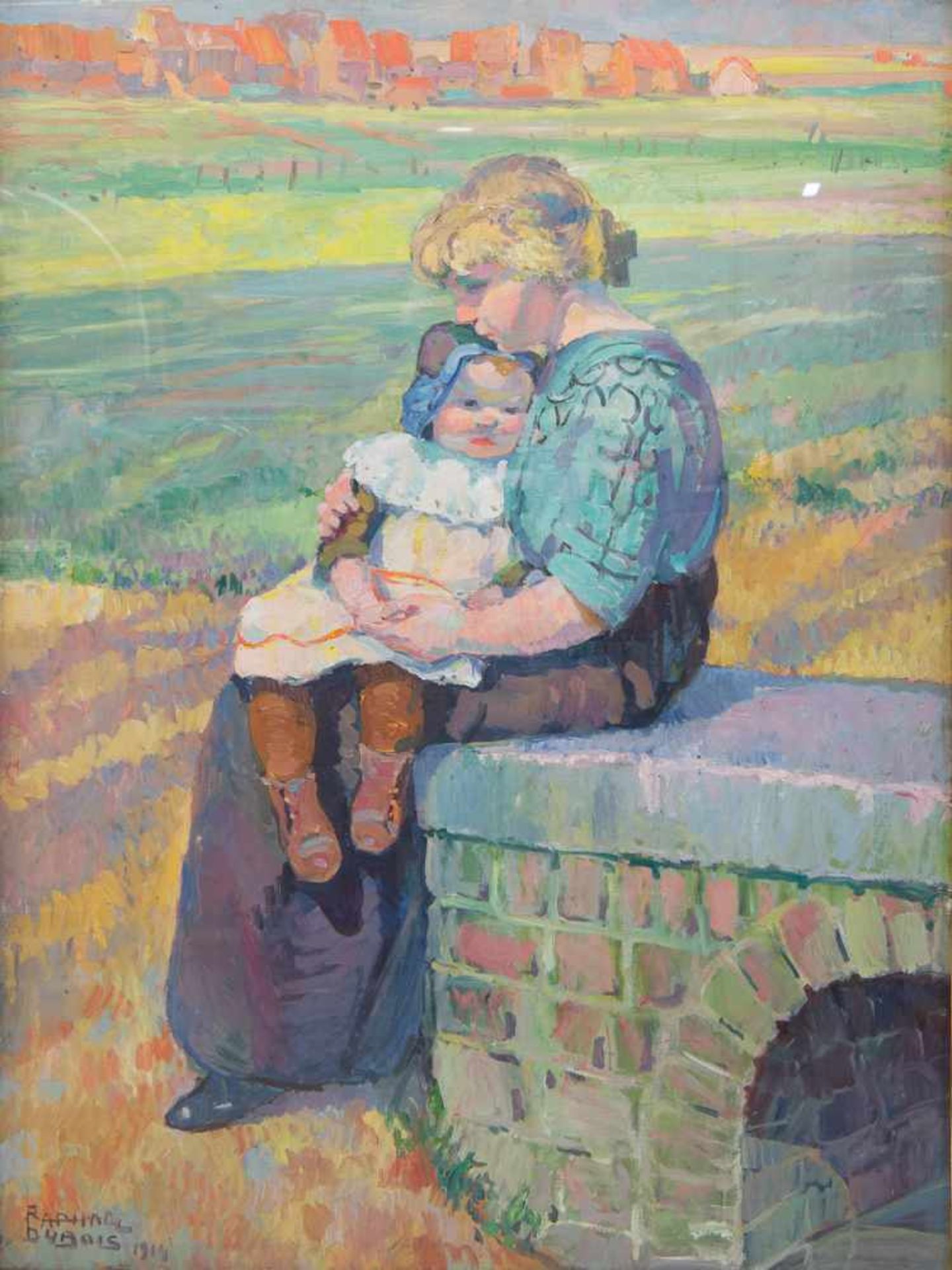 Raphaël DUBOIS (1888-1960)Raphaël DUBOIS (1888-1960), Mother and child, oil/canvas, 1914 Length: 0 - Bild 2 aus 4
